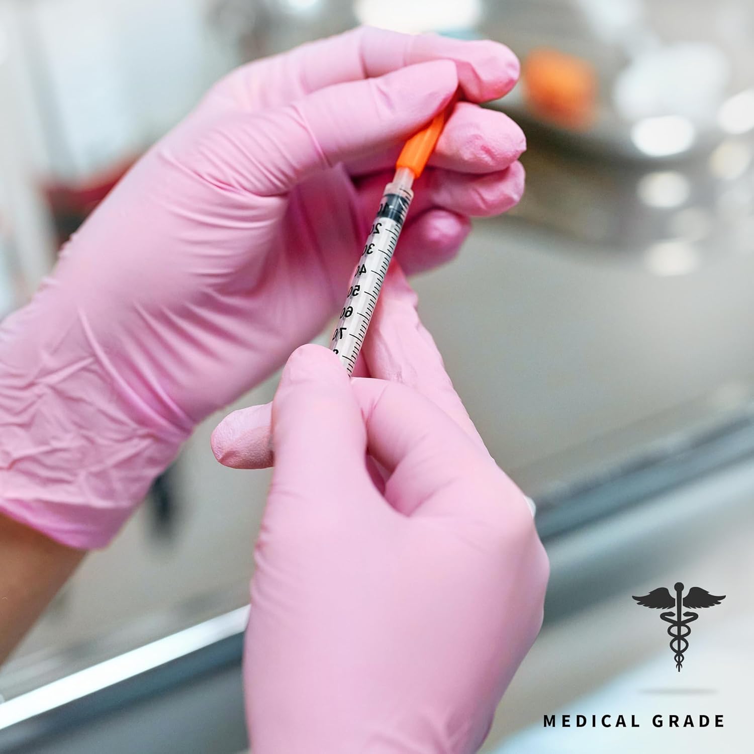 Nitrile Exam Gloves, Powder-Free Latex-Free Food Safe Non-Sterile 4.5 Mil Disposable Medical Glove, 100 Pcs (Small)