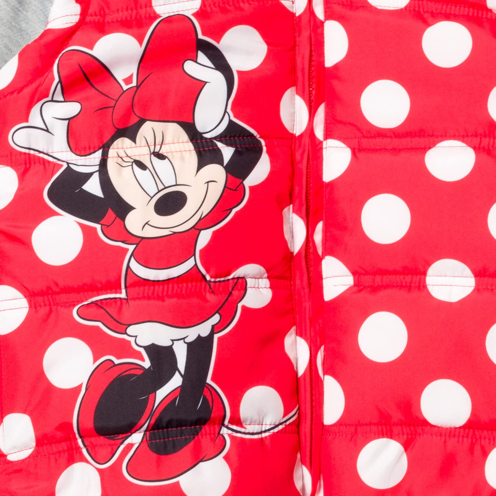 Disney Minnie Mouse dziewczęca kamizelka zapinana na zamek 2fer kurtka maluch do małego dziecka