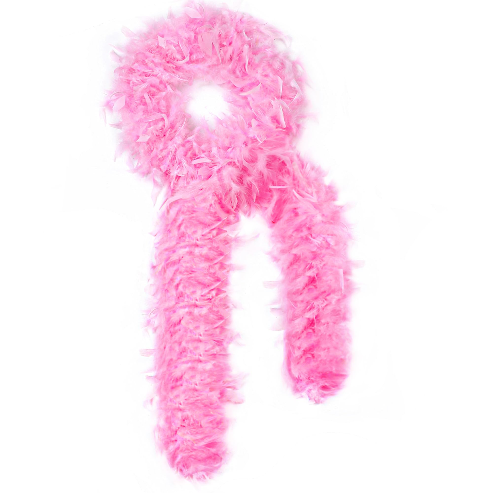 SOGUGOM Pink Bulk Feather Boas - 35g 2 Yards Boa Feathers for Costume, Home Decoration, Christmas Tree and Dancing Craftting Party(Light Pink)