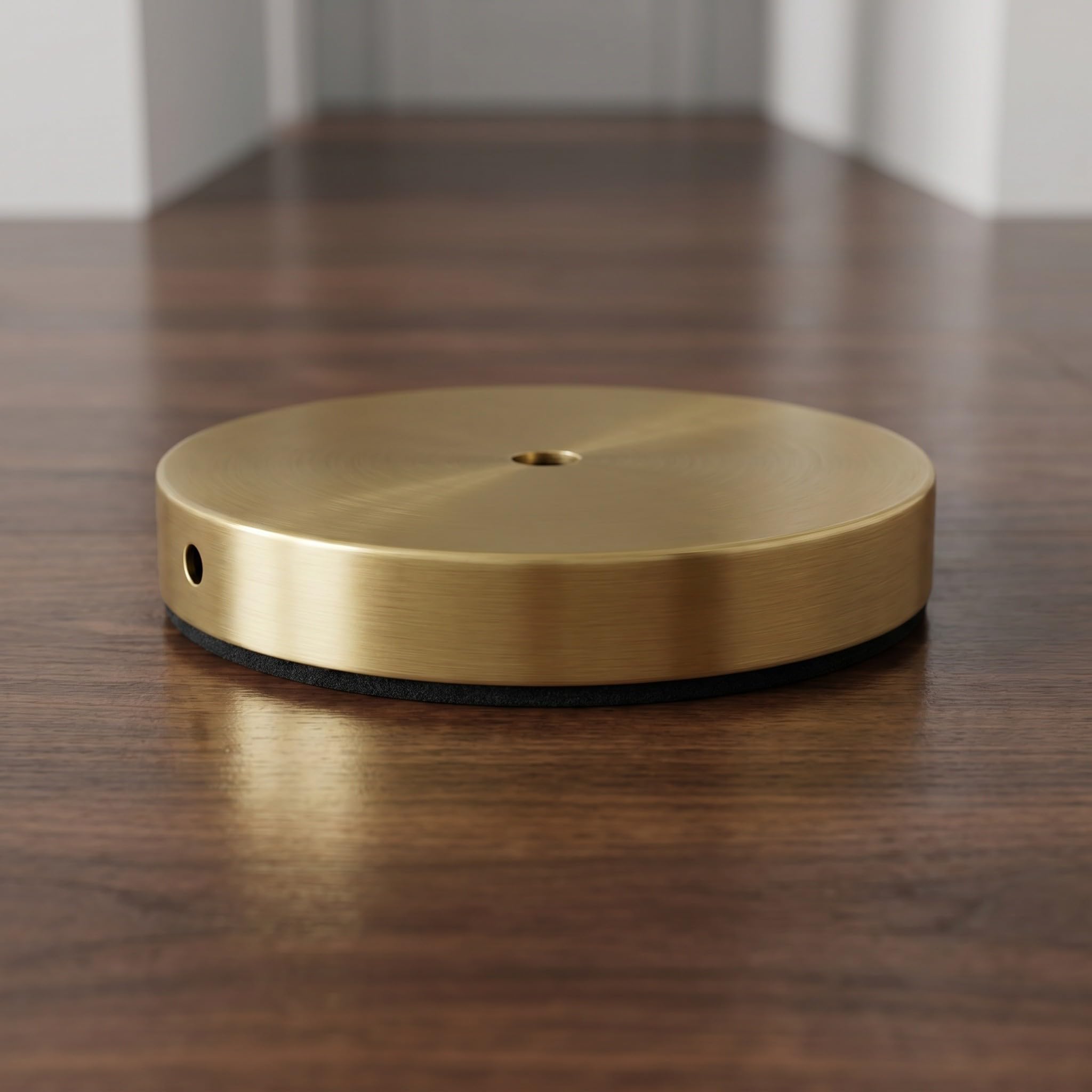 POPETPOP Base de Lámpara Redonda de Plástico Dorado con Soporte Estable