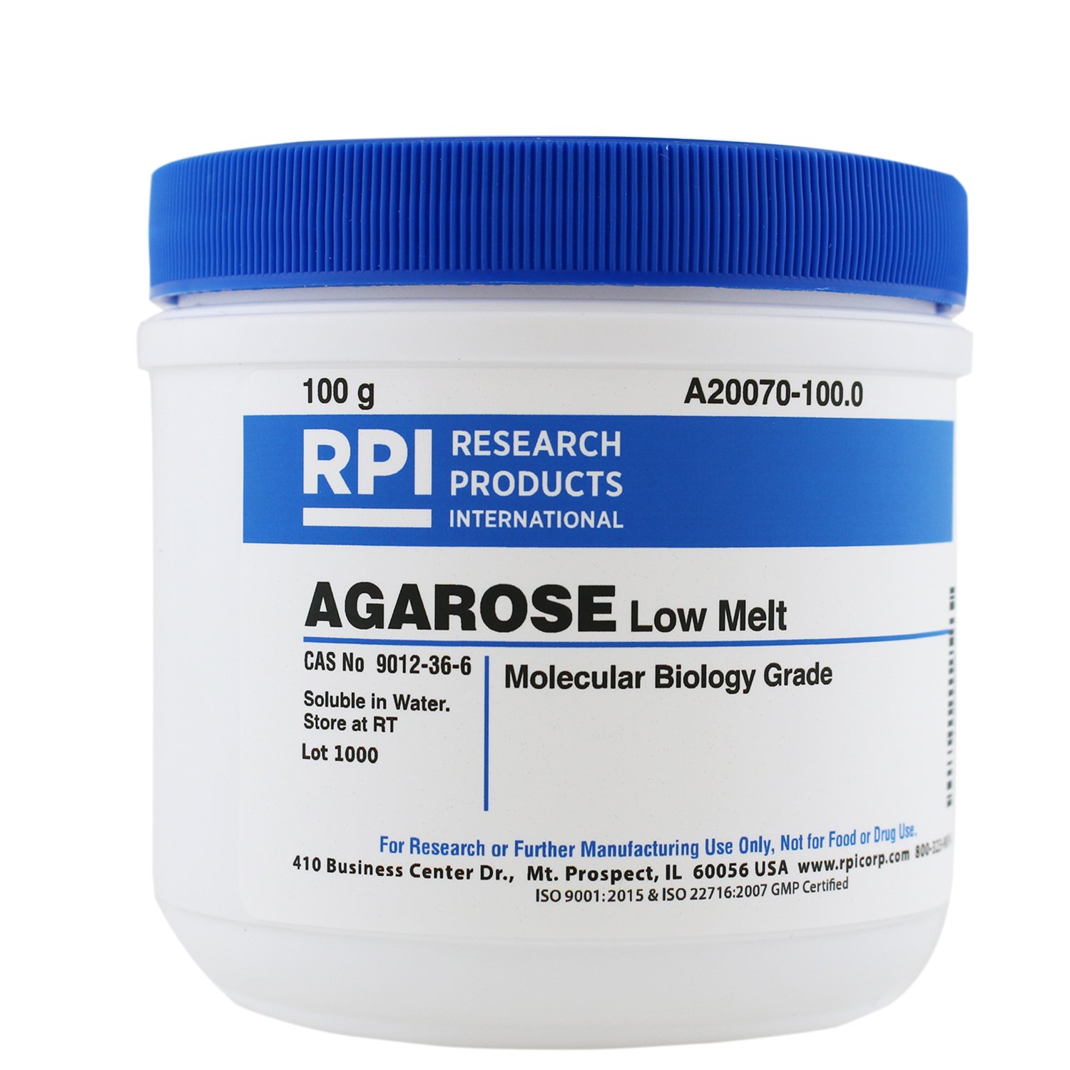 Agarose, Low Melt Temperature, 100 Grams