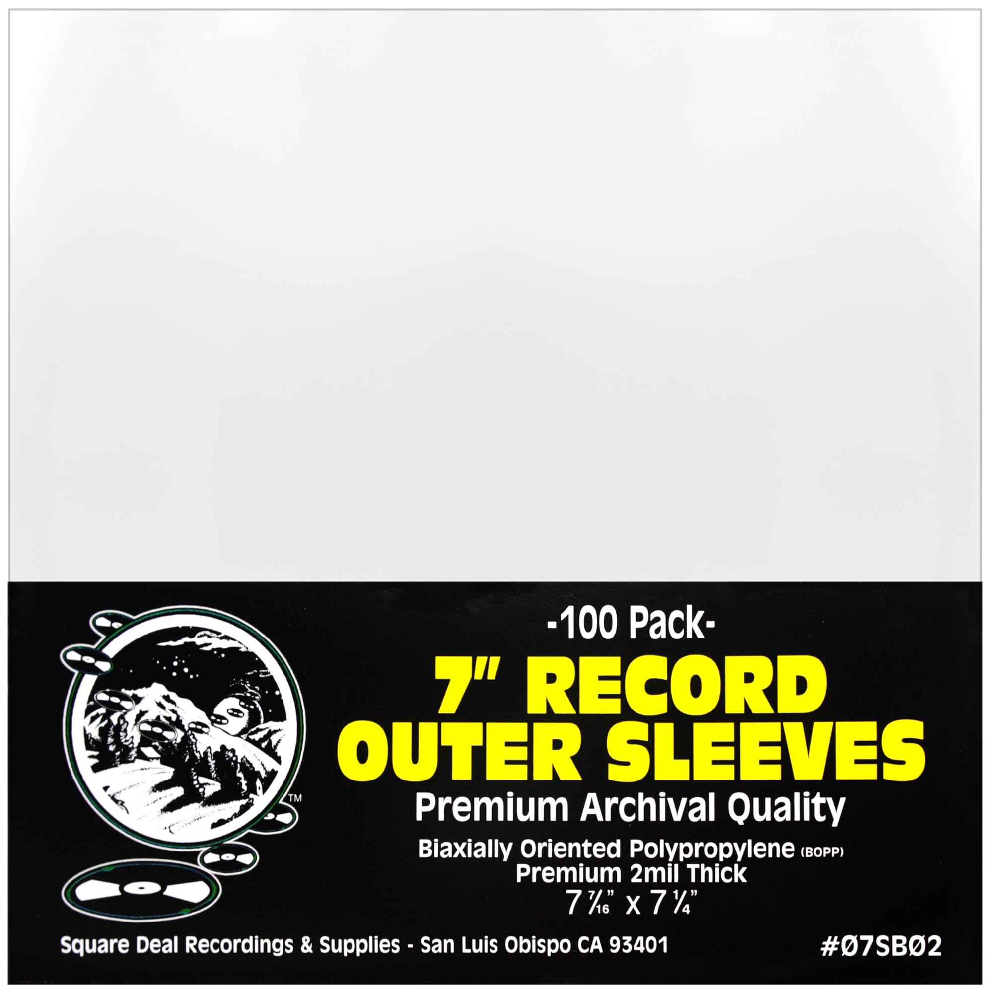 Square Deal 7 Inch 2 Mil Outer Sleeves