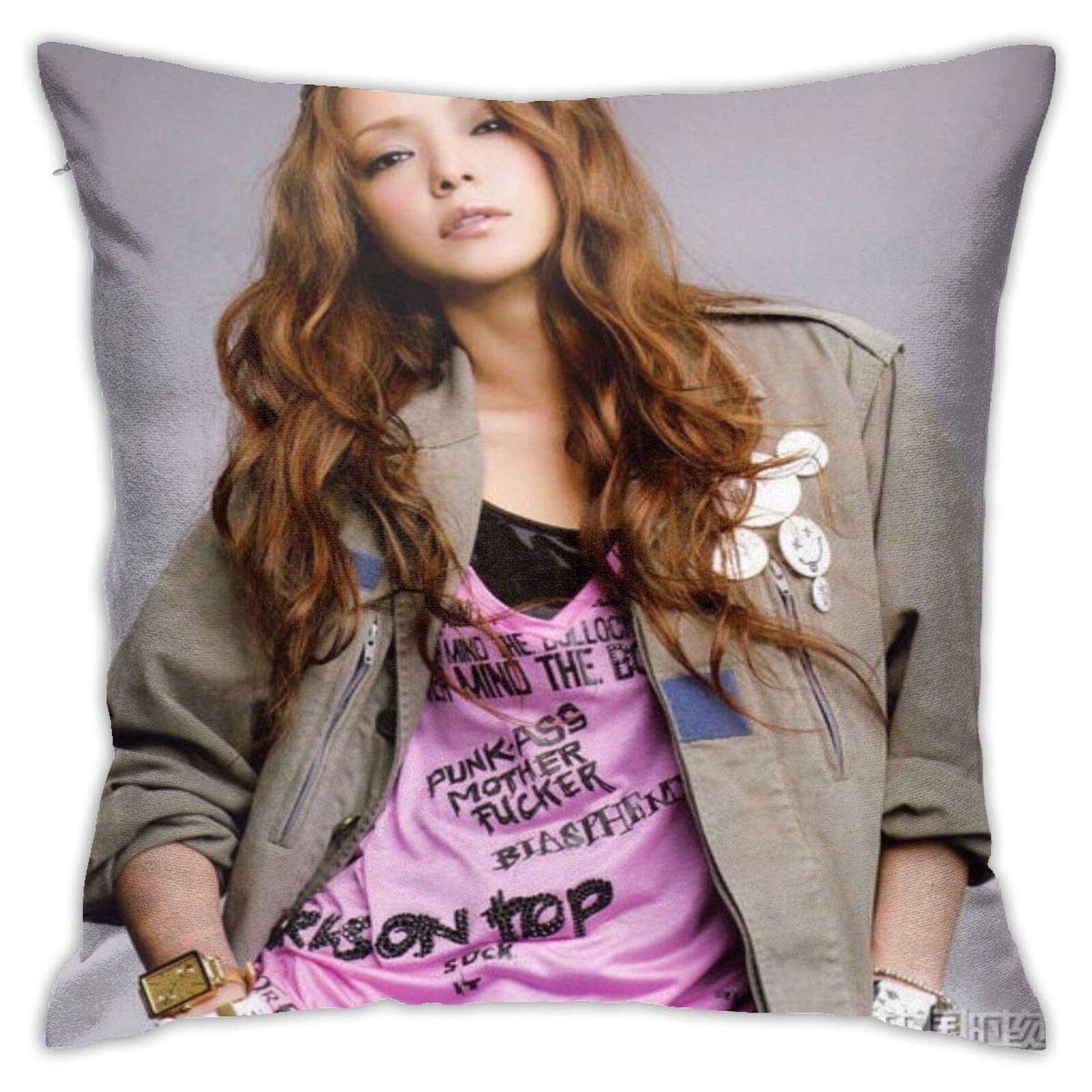 Amazon 安室奈美恵 かわいい枕カバーとスタイリッシュなインテリア枕カバー背もたれソファ車抗菌消臭洗える高品質 45x45cm 枕カバー ピローケース オンライン通販