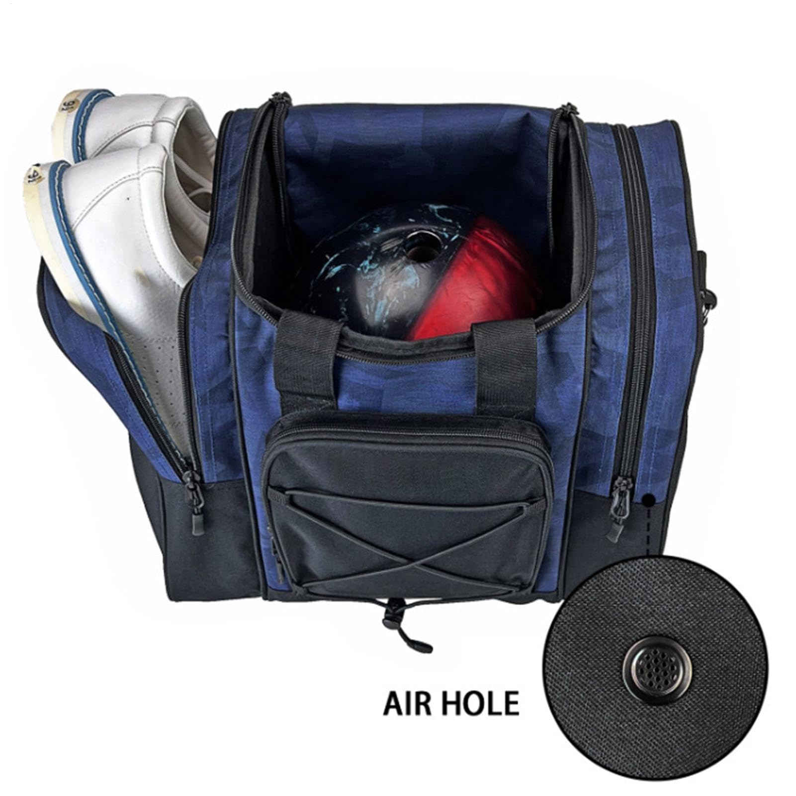 Generico Bowling Ball Carrier, ajustable bowling ball tote, Adjustable Belt Bowling Bag, Padded Bowling Ball Compartment, Adjustable Bowling Ball Carrier Bag Multifunctional Tote for Men and Women
