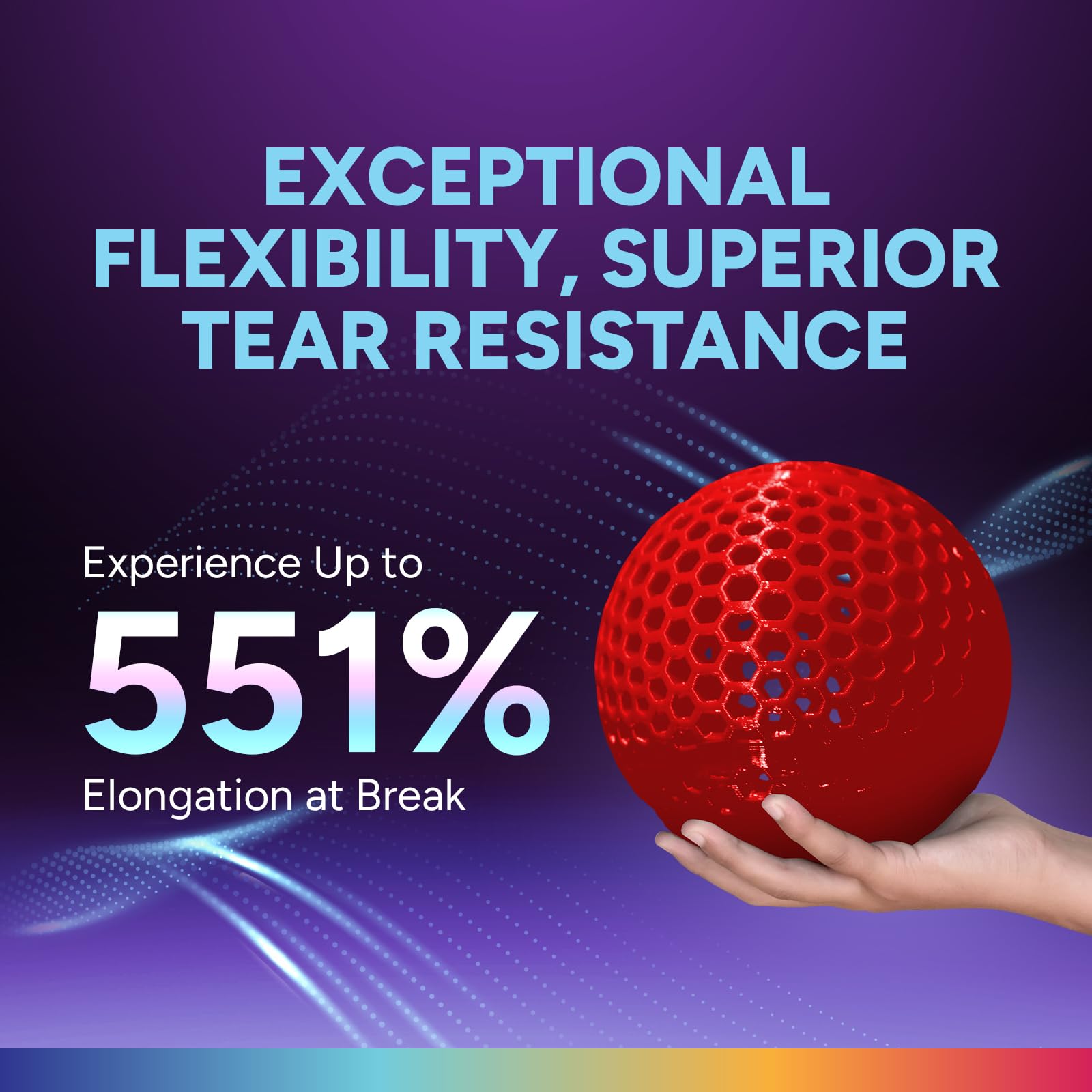 OVERTURE TPU 1,75 mm Filamento, Filamento per Stampante 3D ad alta velocità TPU +HS, Flessibile High Speed TPU 1kg(2.2lbs), Precisione Dimensionale +/- 0.02 mm(HS Translucent Rosso)