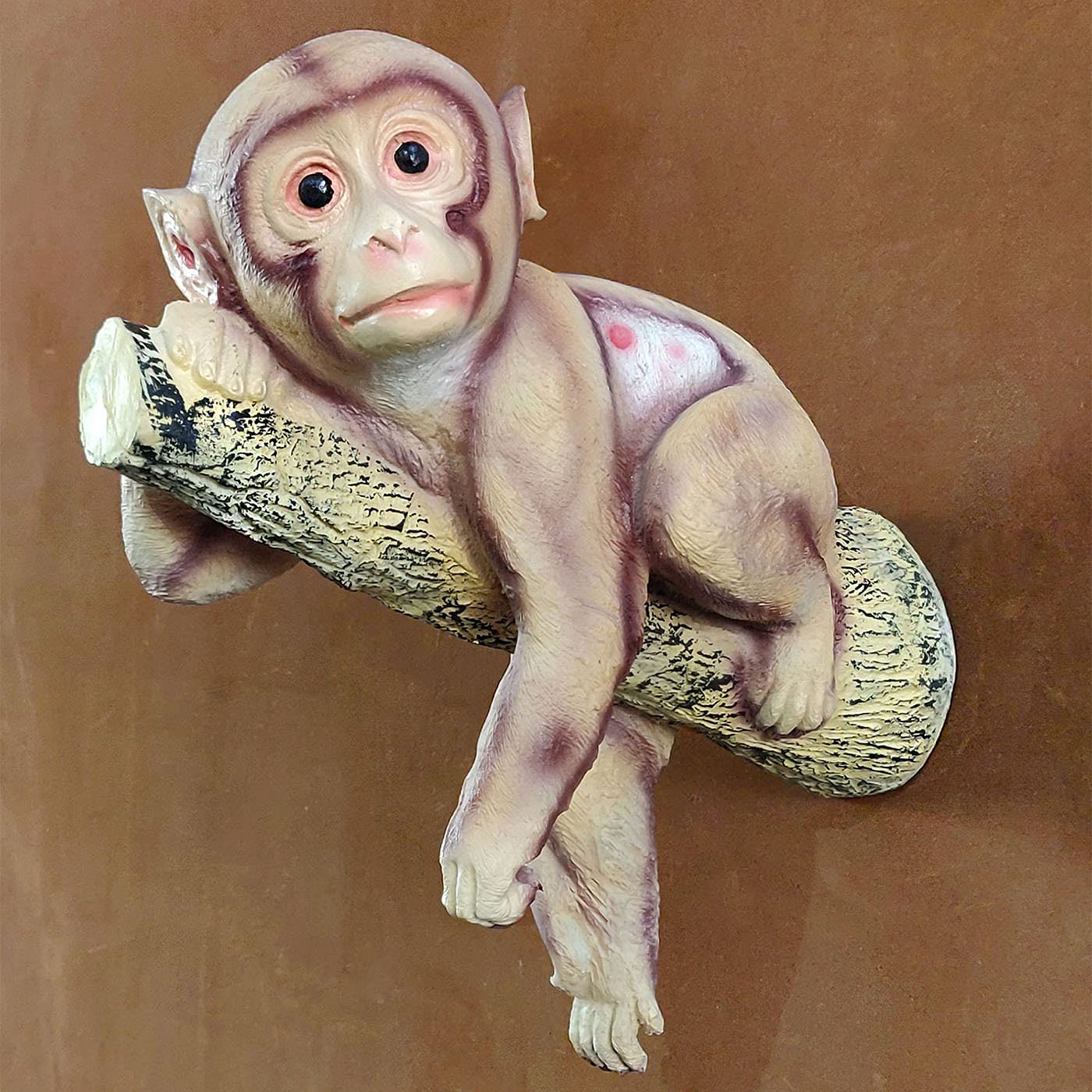 Sponsored Ad - Wonderland Monkey Hanging from Branch Statue | Length 15 Inch | for Garden, Tree, Balcony, Home Decor, Gift Item, Wall Decor, Garden Decoration Item, Garden Animal, Statue, Real Looking, Gifting