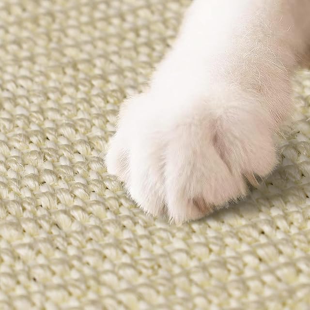 Foto 5 de 6 de Alfombrilla protectora de sisal para muebles de gato, para arañar el sofá