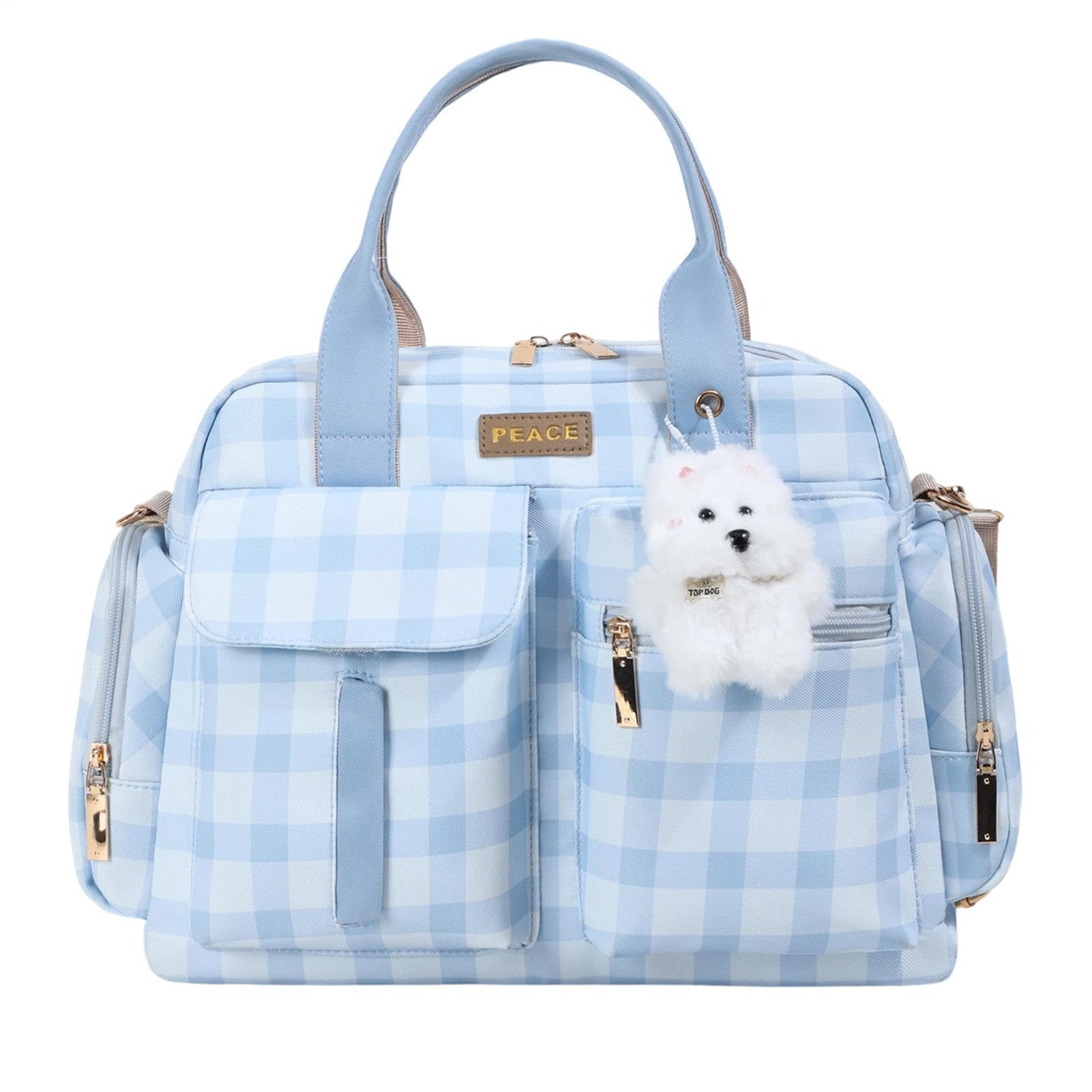 Torba Shopper Na Pieluchy Z Uchwytem, Kraciasty Sling Tote