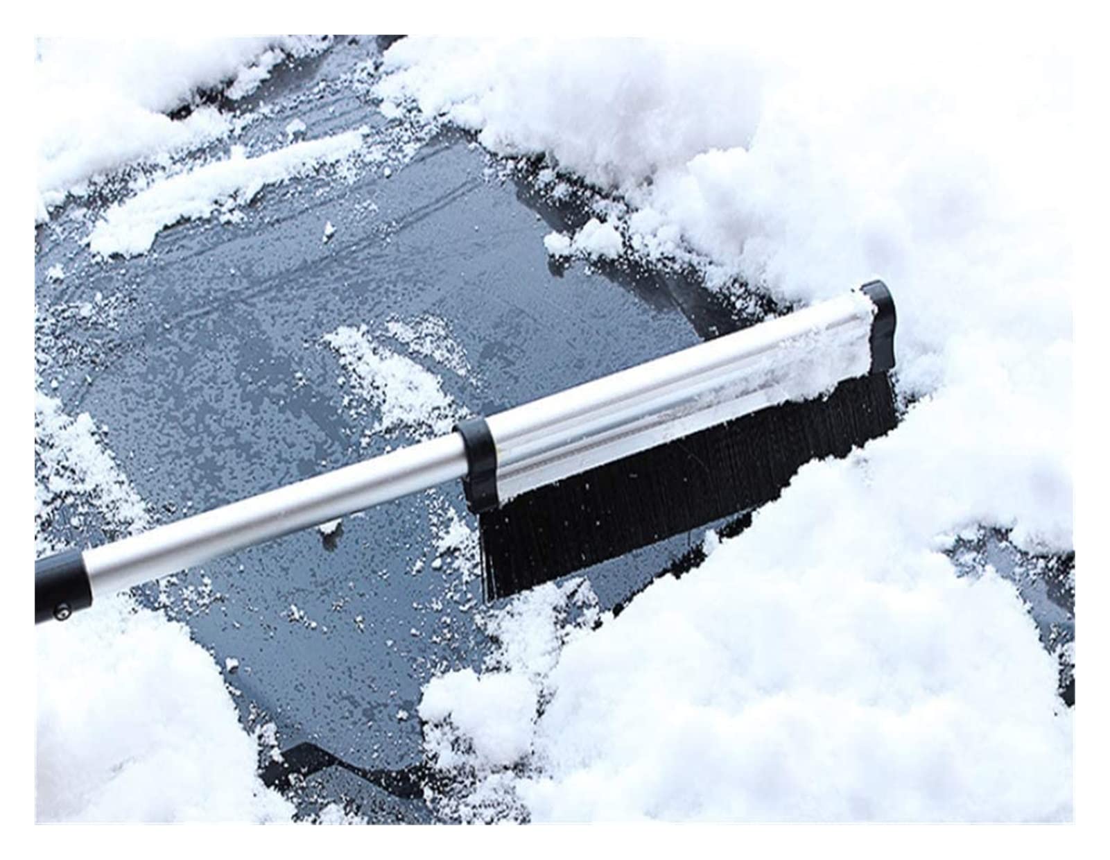 XMING Spazzola di neve ghiacciata anti-sci in acciaio inossidabile, raschietto di ghiaccio, raschiatura acqua raschiatrice, snowbrush e raschietto for auto for auto, strumento antigraffio con presa in