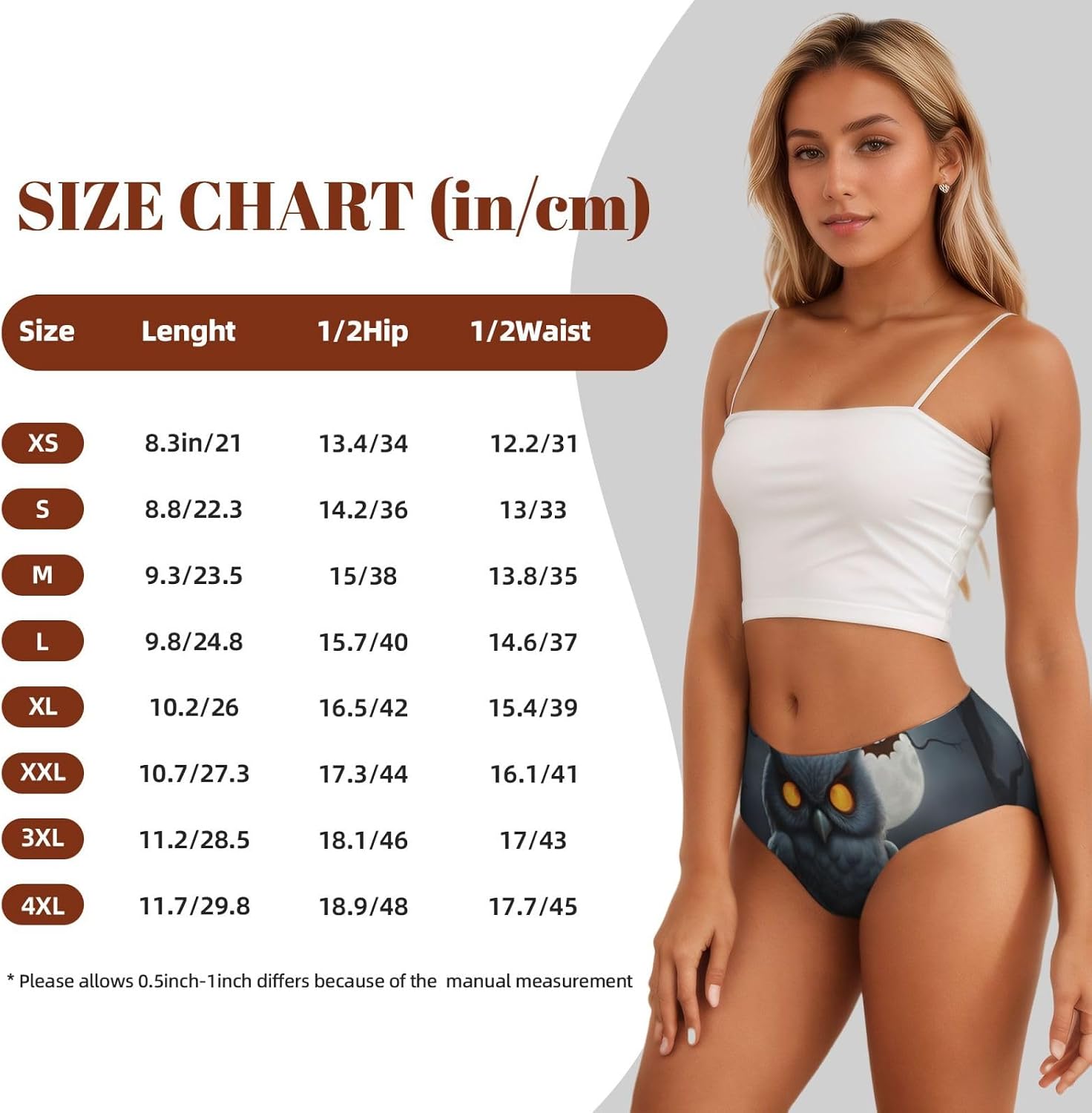 Halloween Owl Ghost Pumpkin Print Women'S Briefs Underwear,Comfortable Panties For Women,Everyday Essential