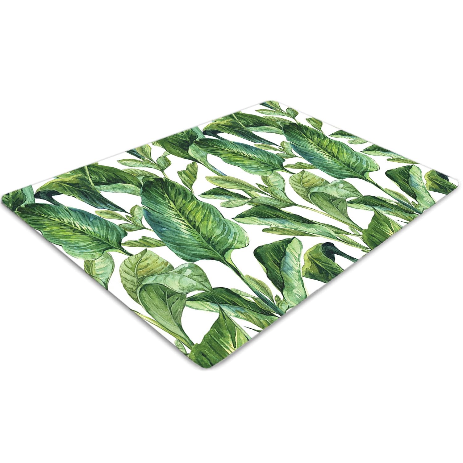 Tappeto per Sedia 100x70 cm Rettangolare Resistente ai Danni PVC Vinile per Ufficio a Casa Facile da Pulire Impermeabile Antiscivolo Protezione di Pavimenti - foglie di banano