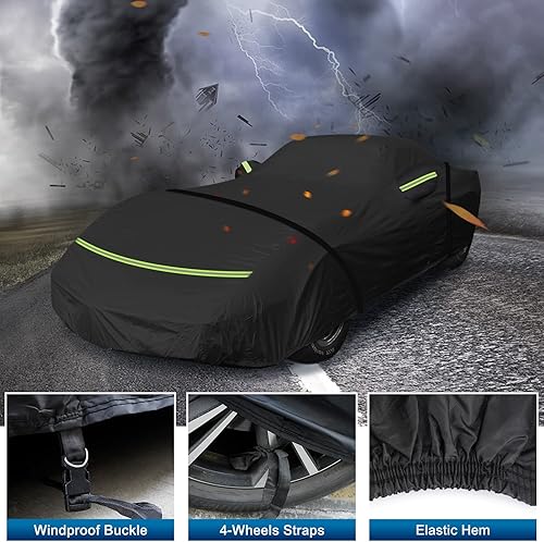 Miniatura 5 de Funda impermeable para automóvil C3 Corvette, protección solar contra el calor, cubierta completa para automóvil con cremallera lateral del