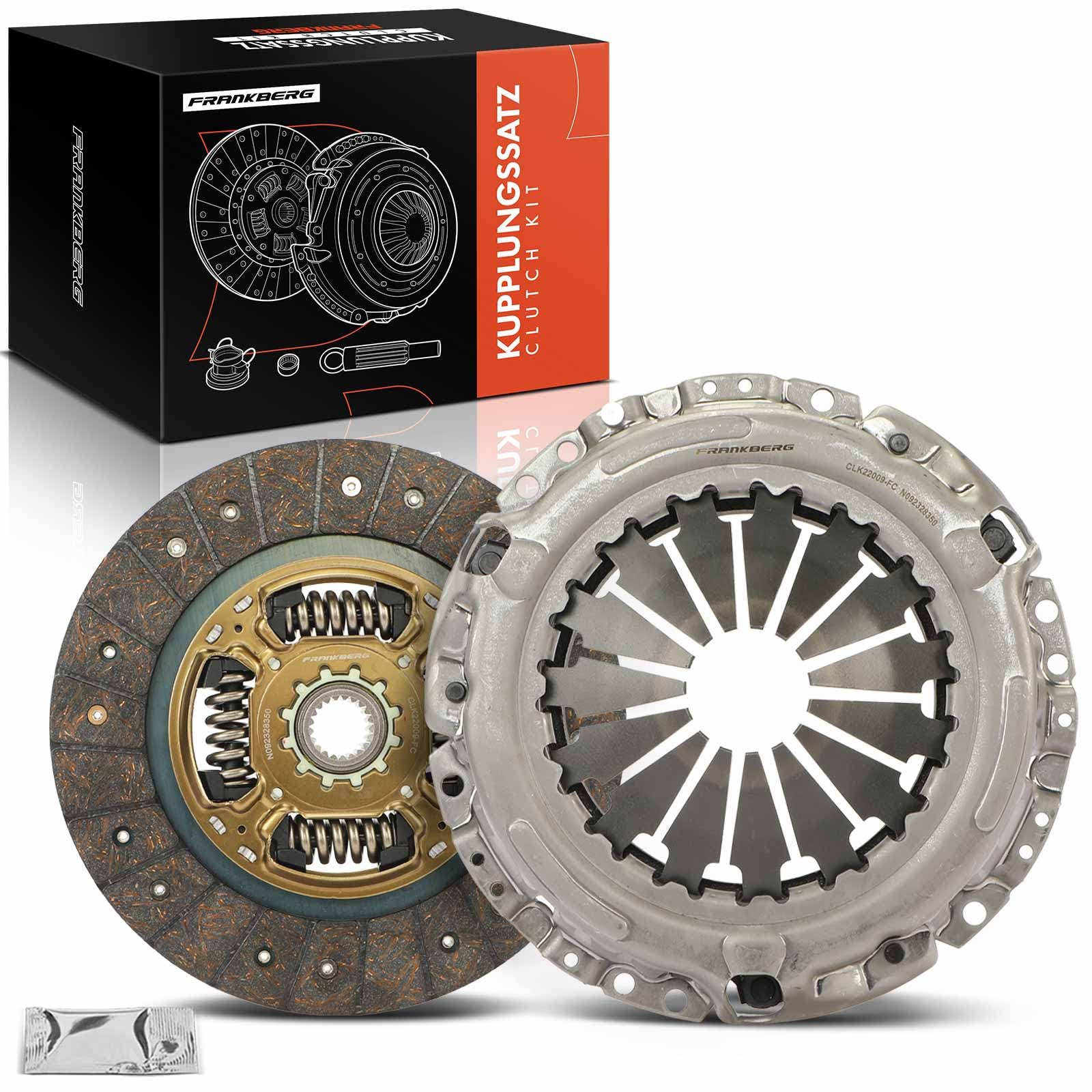 Frankberg Kit de embrague 31250-52220 | Compatible con: Yaris Box/Hatchback P13, A.u.r.i.s E18, Yaris P13, Trezia, Urbanización A.u.r.i.s E18, Yaris P9