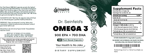 Vista 5 de El mejor suplemento vegano Omega 3 - 120 cápsulas - Suplemento vegetariano de algas Omega 3 - Alternativa al aceite de pescado a base de plantas