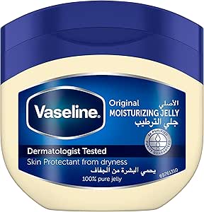 VASELINE Moisturizing Petroleum Jelly, for dry skin.