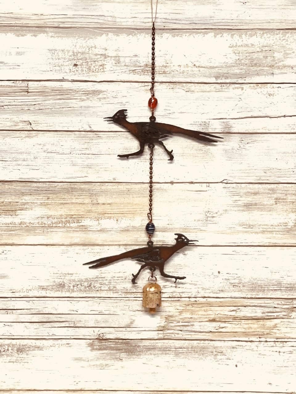 Generic Roadrunner Double Bell Rustic Arizona Metal Garden Chime