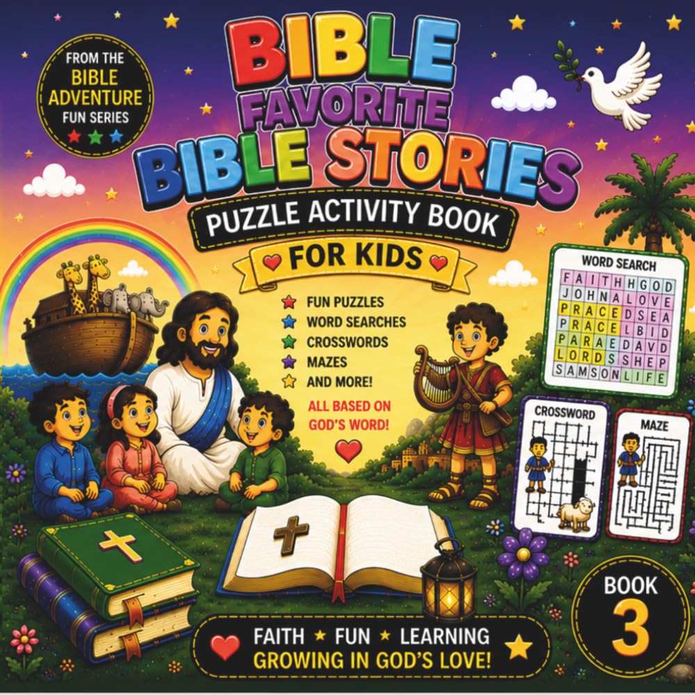 BIBLE FAVORITE BIBLE STORIES PUZZLE ACTIVITY BOOK FOR KIDS (BIBLE ADVENTURE FUN SERIES)
