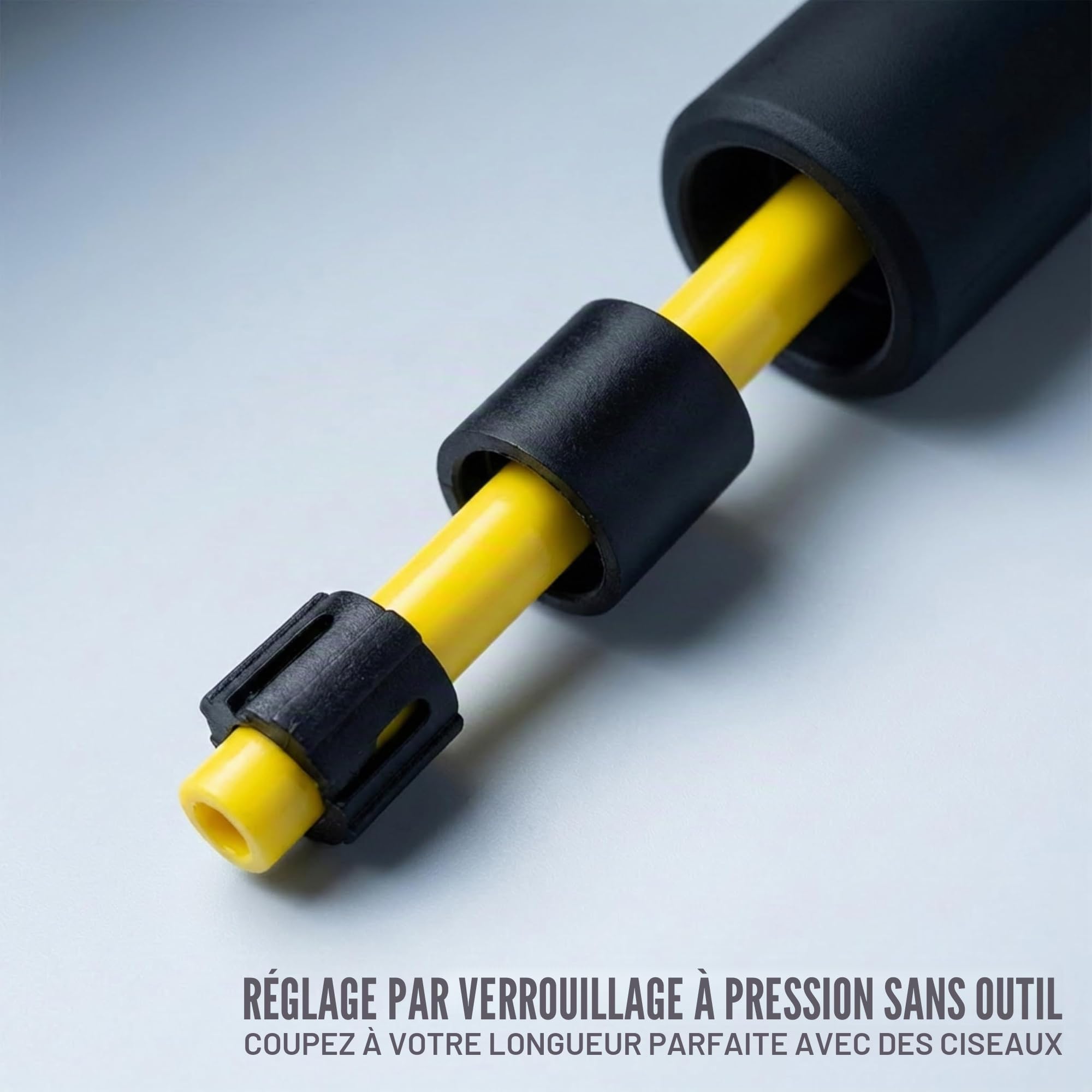 Elevate Rope Corde Lourde Réglable 3 m avec App Gratuite Incluse – Câble PVC 10 mm pour Force et Cardio