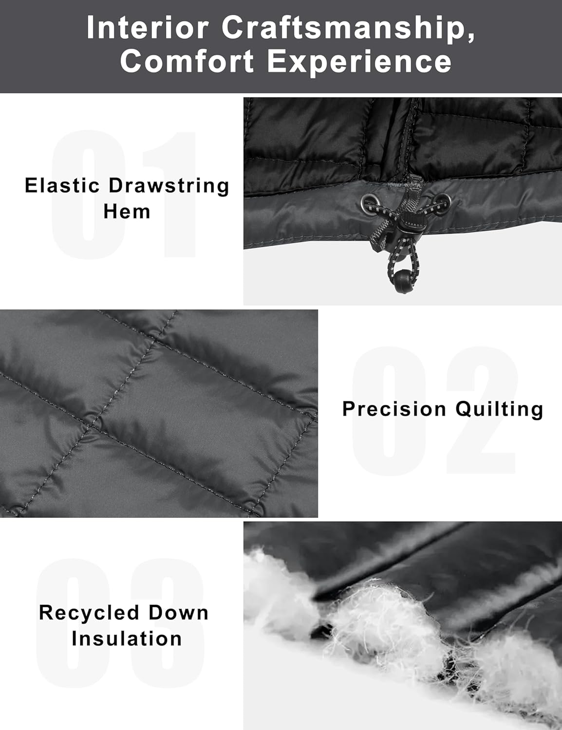 Little Donkey Andy Men's Puffer Vest, Lightweight Warm Sleeveless Jacket for Hiking Travel Golf - Image 5