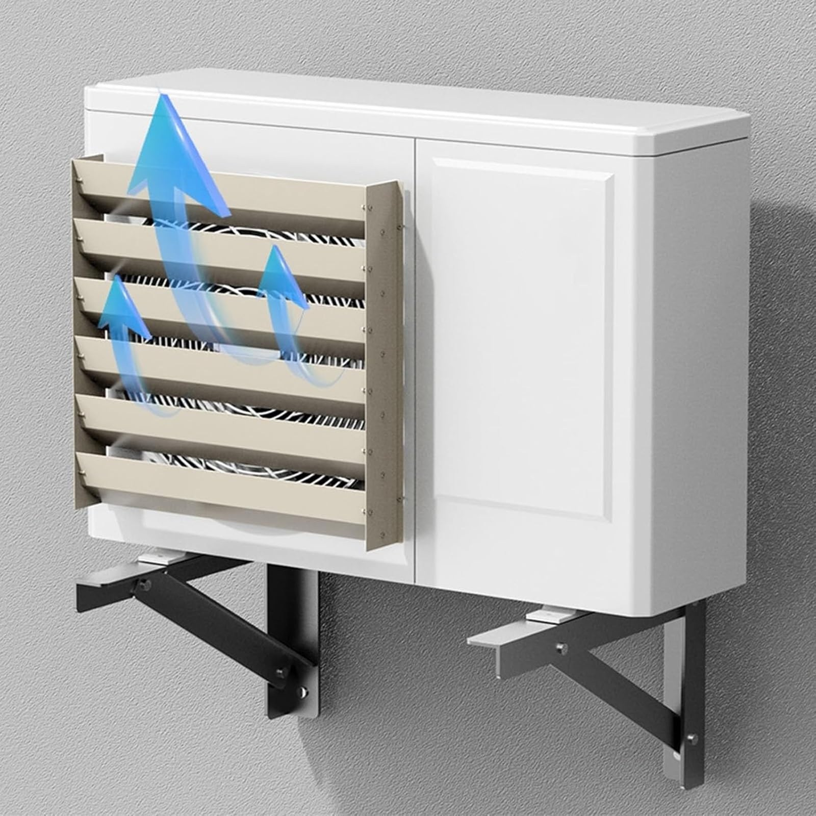 ITOSUI Outdoor Air Conditioner Deflector, Air Deflector Cover, Compressor Protection Fence, Air Conditioner Condenser Universal Anti-Direct Blowing PVC Baffles(50cm/19.7in)