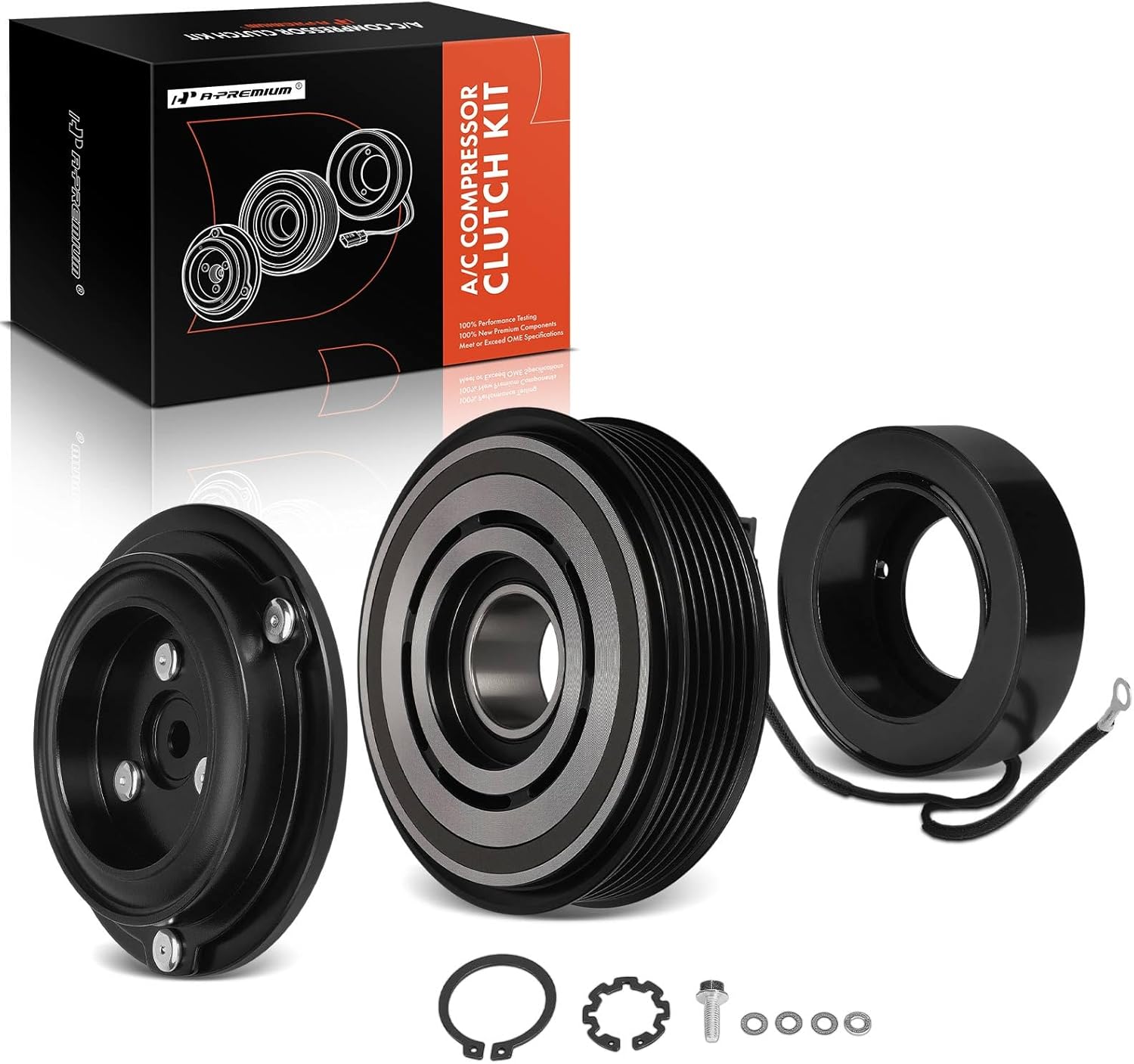 A-Premium Air Conditioner AC Compressor Clutch Kit Compatible with Mazda CX-5 2019-2025 2.5L, 3 2012-2013 2.0L, 3 2014, 3 Sport 2012-2013 2.0L, 6 2014-2021, 3 Sport 2014