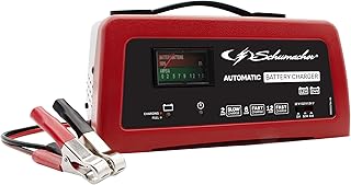 Schumacher Electric Watt150 - Chargeur de Batterie Voiture 12V/24V Electromécanique 2A/6A/12A — Ampéremétre, Câbles et Pinces — Protection Surcharge, Court-Circuit, Polarité Inversée