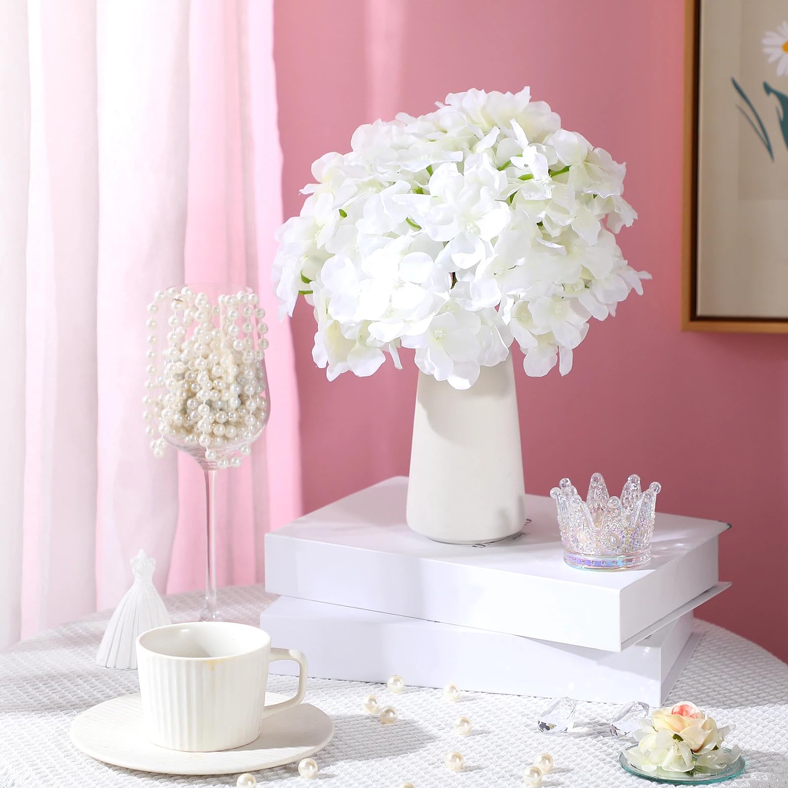 Amazon.com: Zeyune 200 Pcs Hydrangea Artificial Flowers, Silk