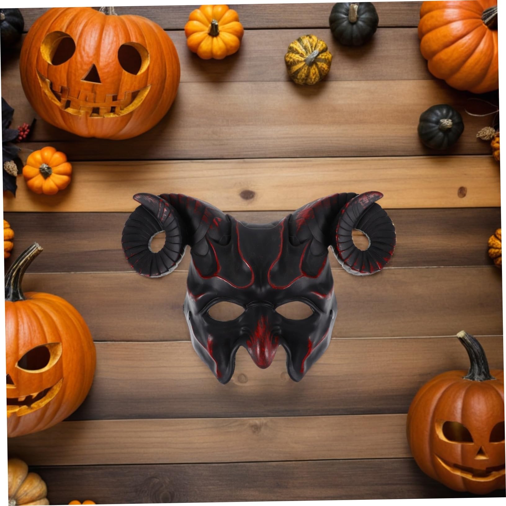 WOONEKY 2 maschera corno maschera con corna ariete spaventosa cosplay PR