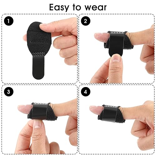 Miniatura 4 de DIVINA VITAE 5 férulas de dedo gatillo, soporte para el dedo pulgar para gatillo dedo nudillos inmovilización alivio del dolor soporte de dedo se