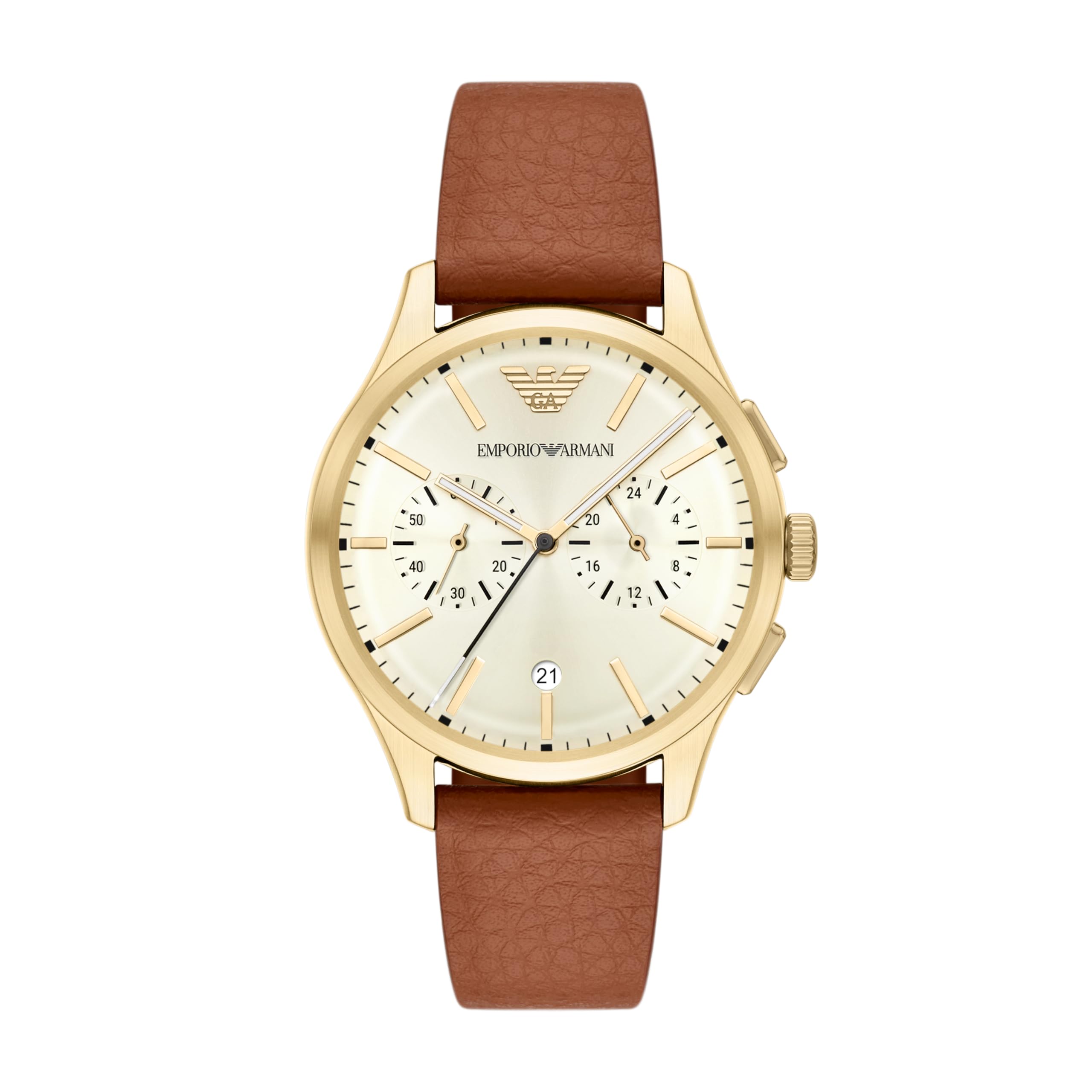 Brown Quartz Rubber Watch AR11714-image-8