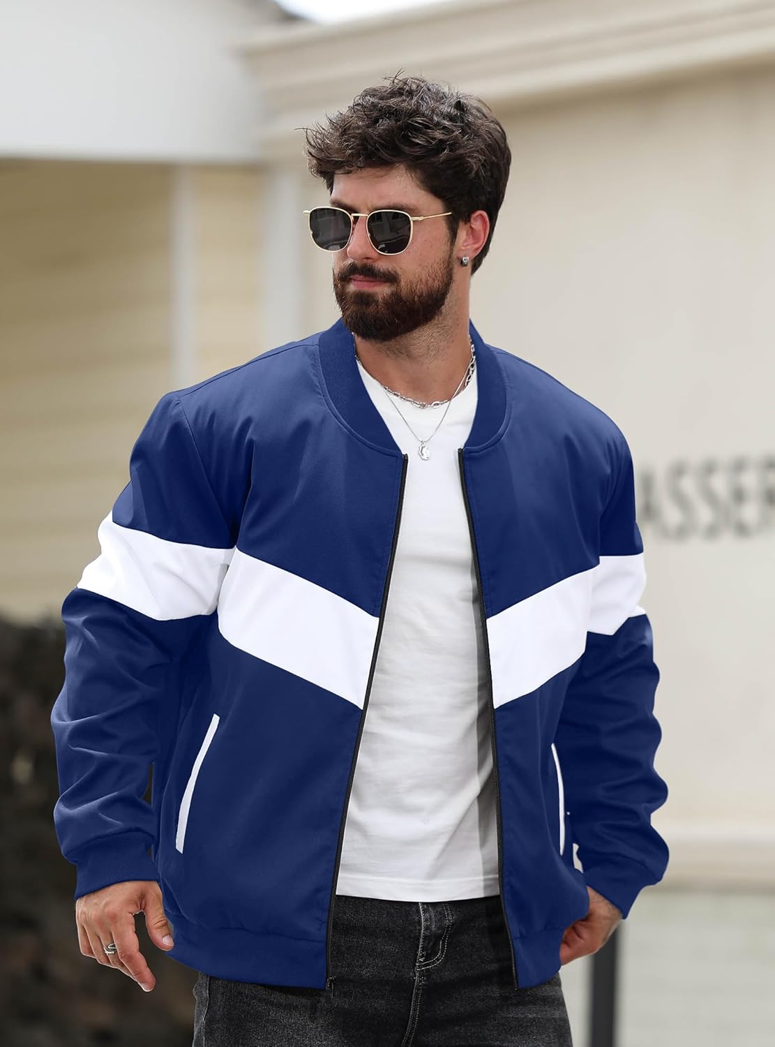 HYPESTFIT Mens Bomber Jacket Casual Windproof Fall Winter Outwear Quilted Insulated Padded Coats - Image 3