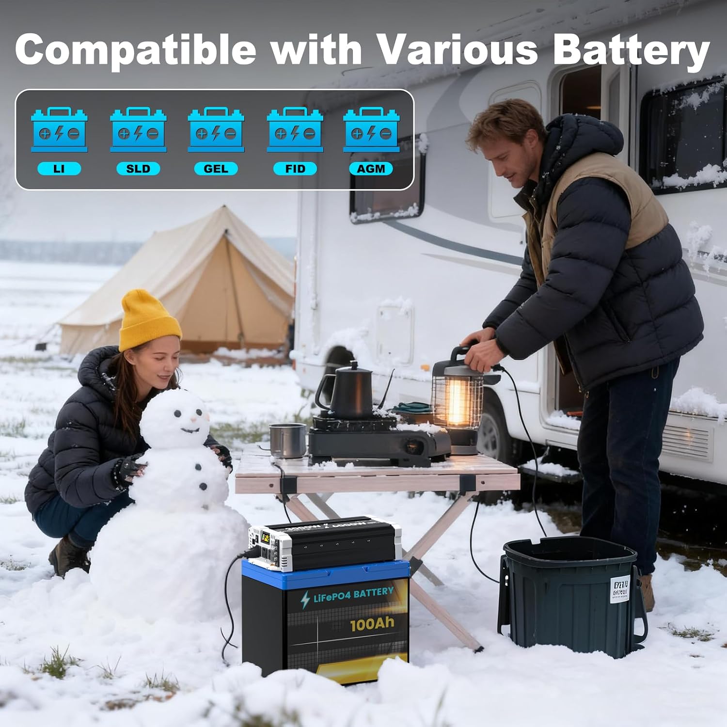 24V Inverter 3000 Watt Inverter, Pure Sine Wave Inverter, Power Inverter with Remote Control, 24V DC to 110V AC, 3 AC Outlets, USB & Type-C Ports, LCD Display for RV, Solar, Home Backup Power