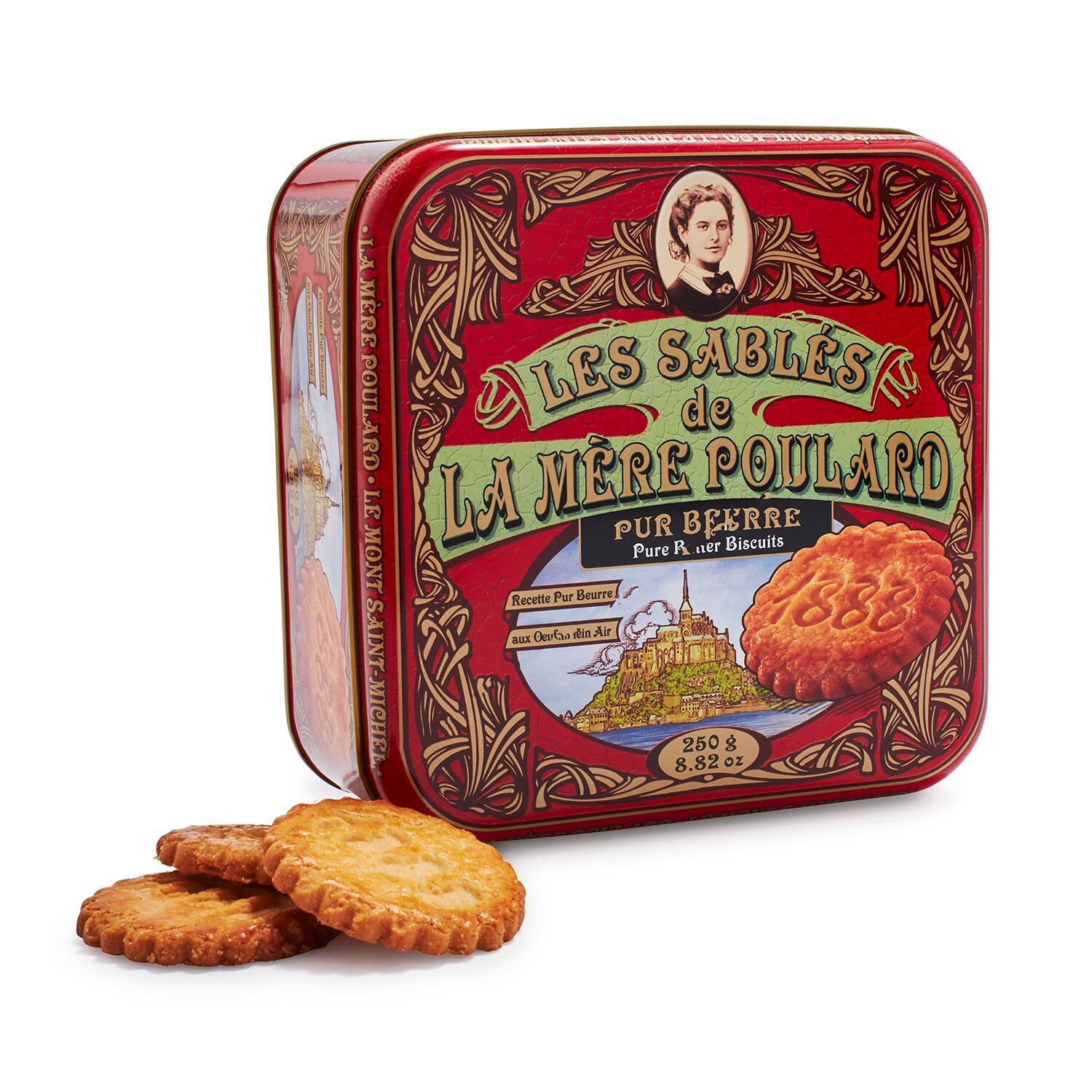 Amazon.com: La Mére Poulard La Mère Poulard Shortbread Cookie Tin