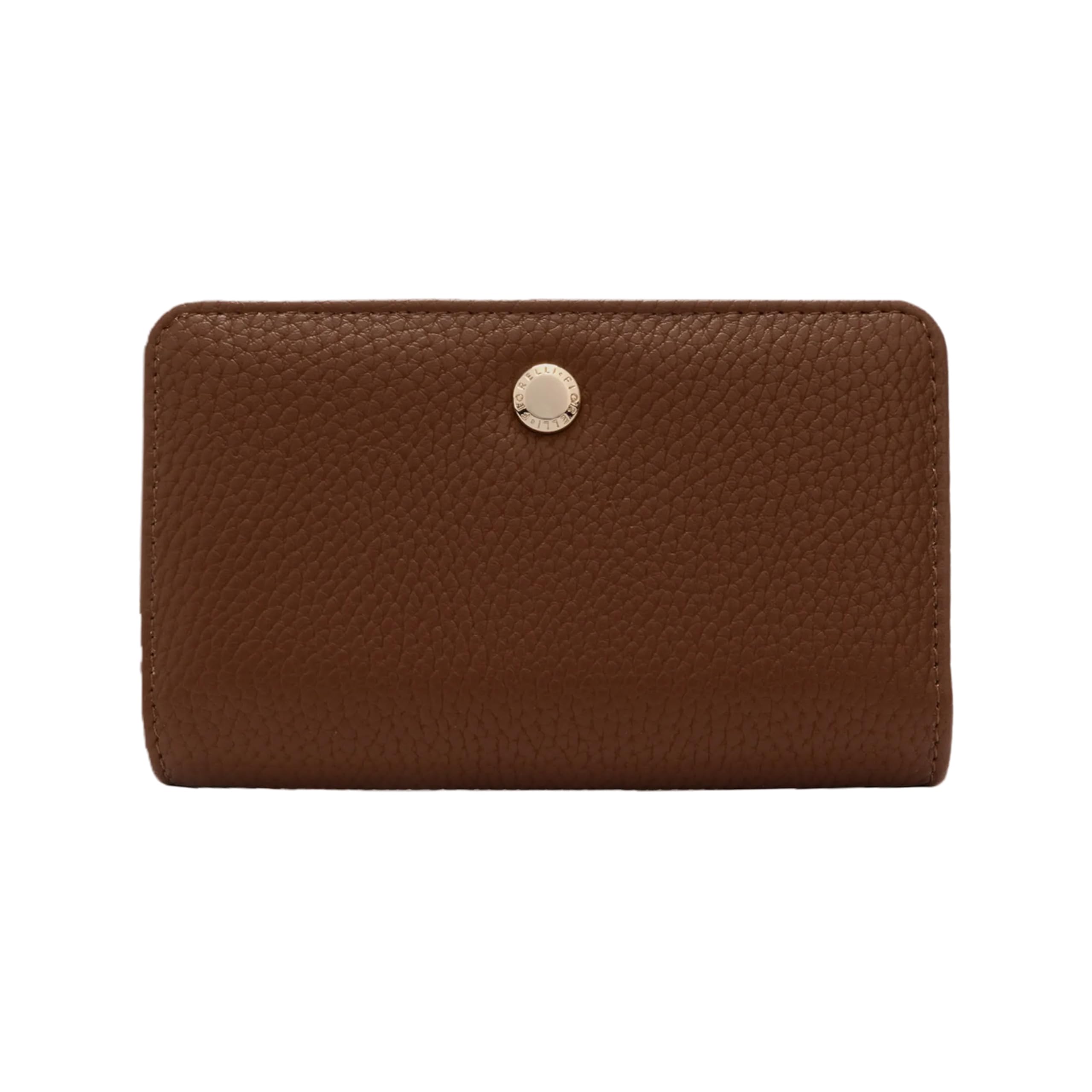Fiorelli Women's Stevie Elongated Bifold Purse, Slim Wallet with Popper Closure, Zip Compartment, 4 Card Slots, Faux Leather, Teak Brown