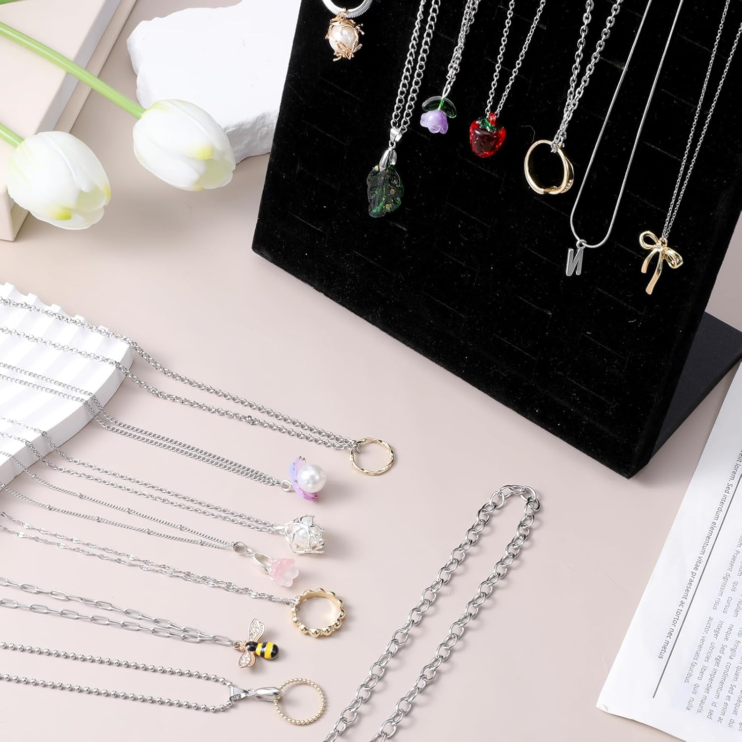 15 Rolls Stainless Steel Jewelry Chain for Jewelry Making, 111.5 Feet Necklace Chain DIY Ornaments Starter Kit with Jump Rings, Lobster Clasps and Connectors for Bracelet Pendants Anklets Supplies - Image 5