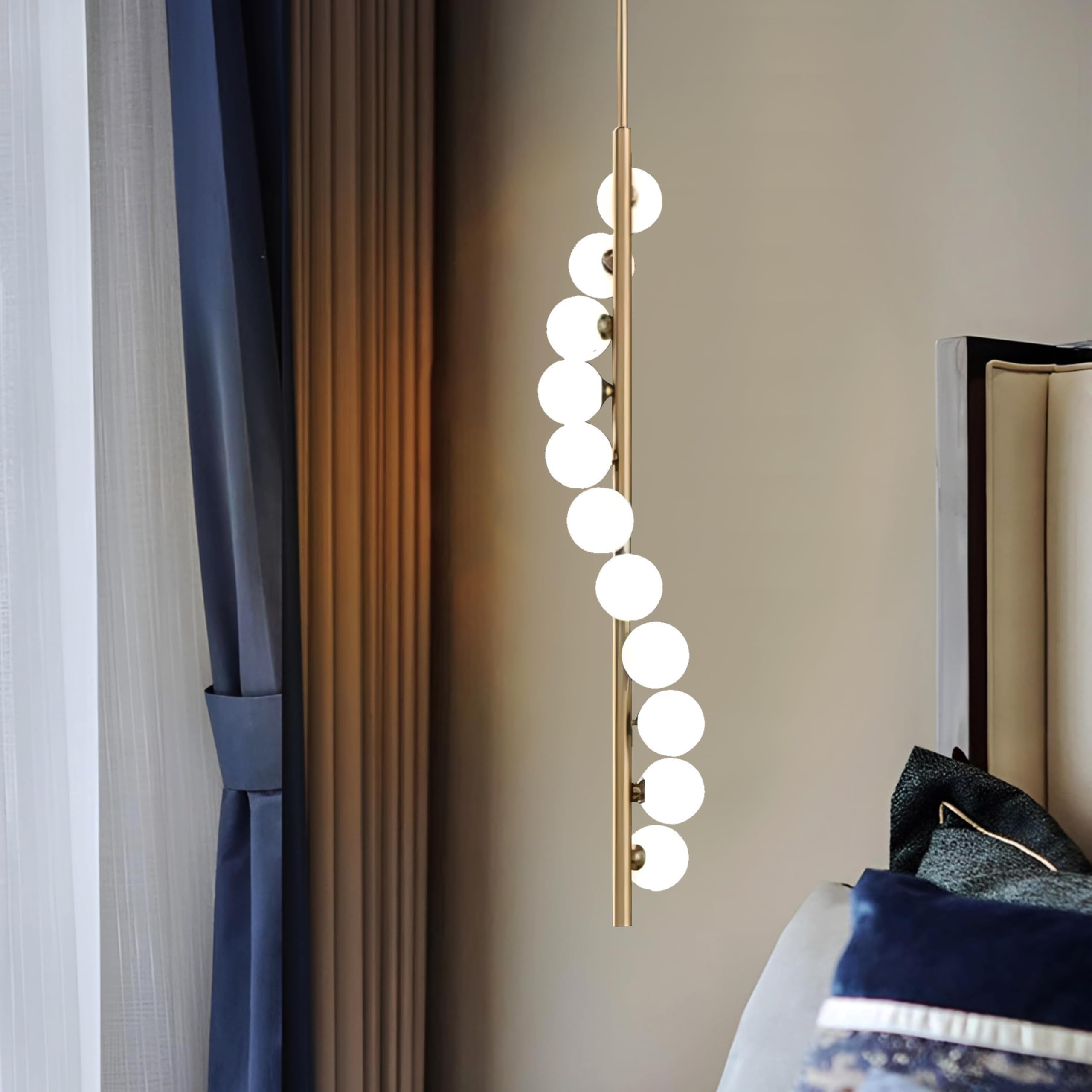 Smartway® Bubblestick Modern Snake LED Pendant Light | 3-Color Decorative Ceiling Lamp | Adjustable Height Lighting Fixture for Living Room, Bedroom, Dining & Office LED Pendant Light-picture-22