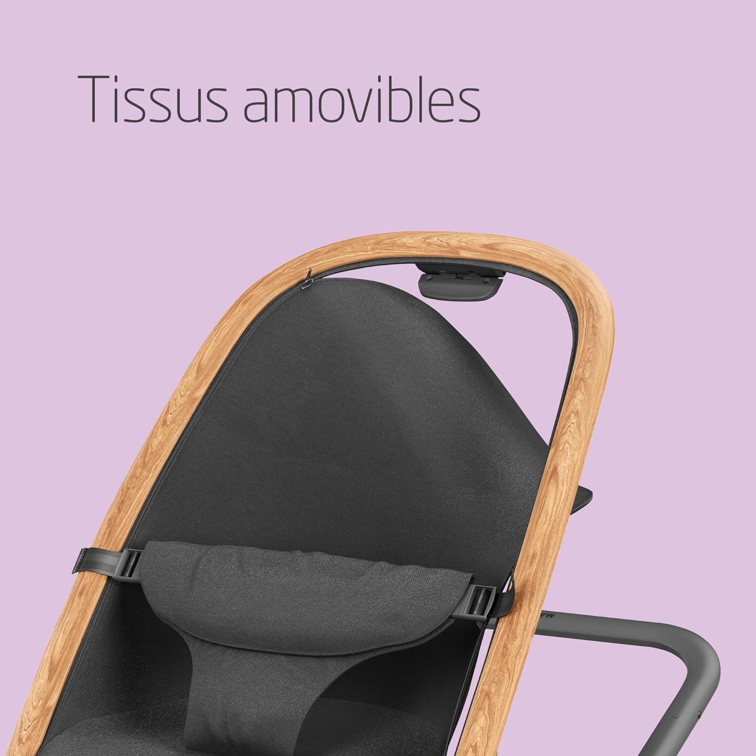 Maxi-Cosi Kori Chaise Transat Bebe 2-en-1, 0-6 Mois, jusqu'à 9 kg, Baby Bouncer, 3 Positions d'Inclinaison, Léger & Compact, Harnais Facile à Installer, Coussin Nouveau-né, Essential Graphite