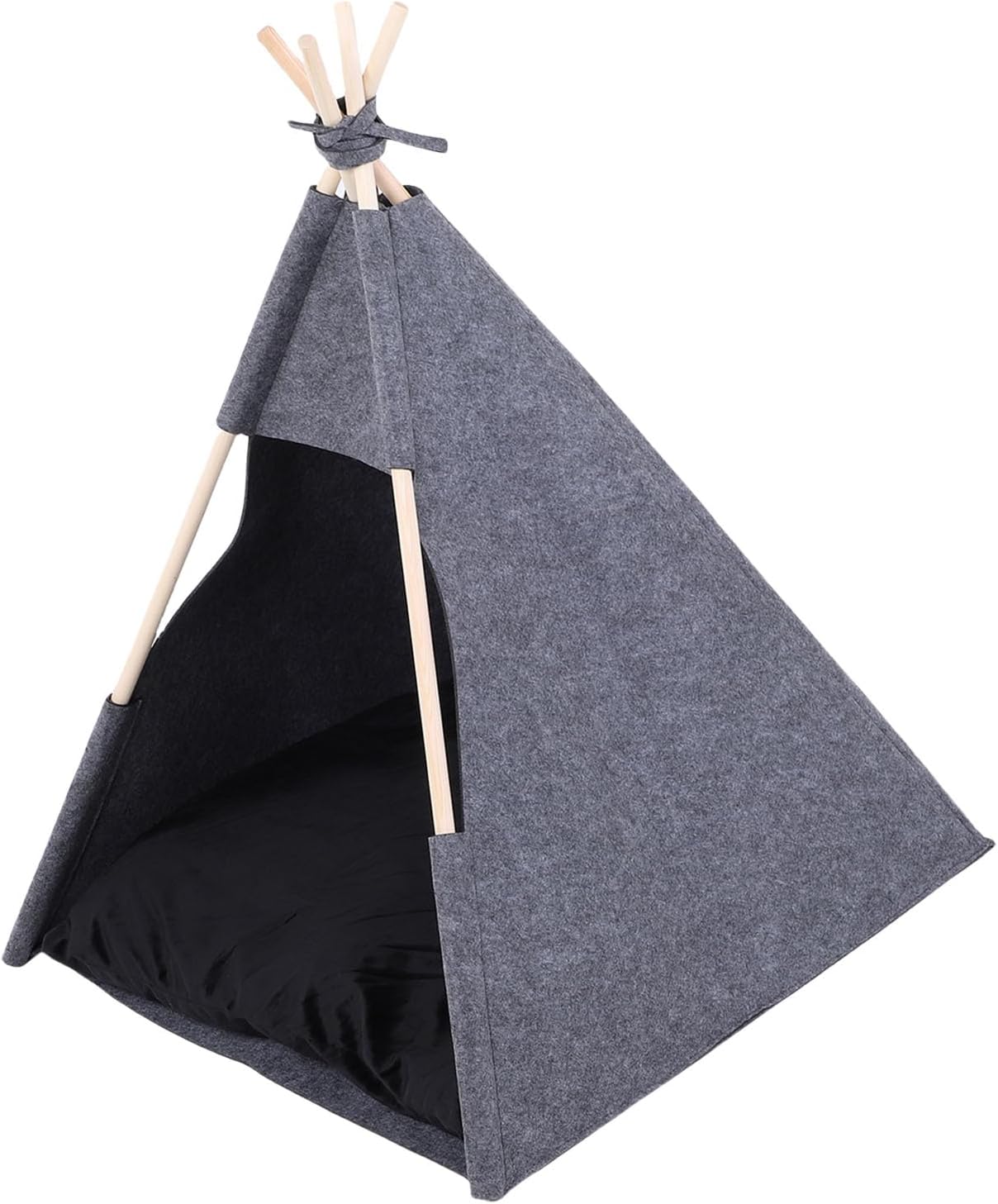 GLOGLOW Pet Teepee Bed Indoor Pet Teepee Tent, Dog Bed Puppy House Foldable Felt Material Indoor Cat Dog for Home Decor Toy