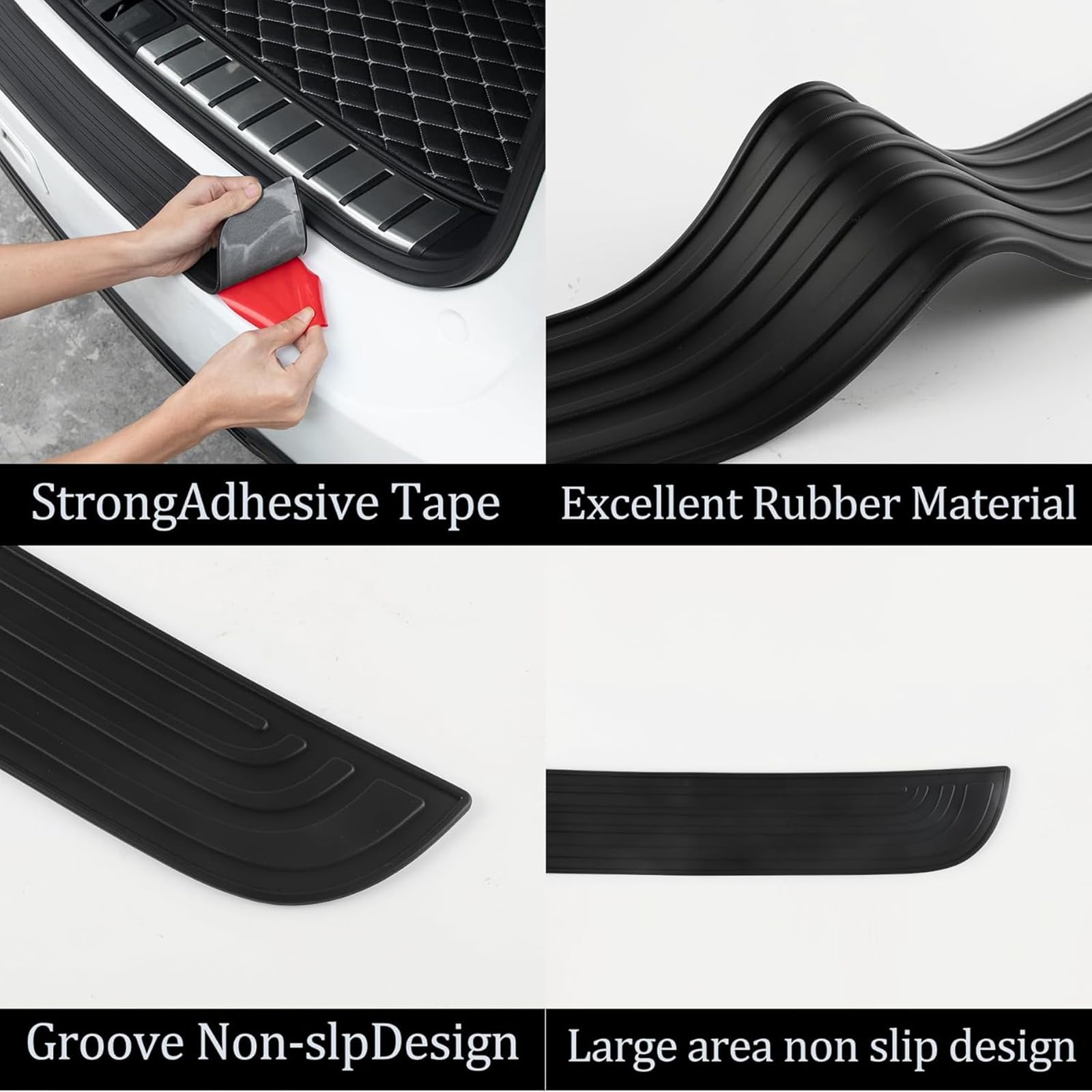 CarDesign AI Bumperbescherming geschikt voor Mazda CX-5 2017-2024 (SUV): complete set met op maat gemaakte lakbeschermfolie, krasbescherming voor kofferbak/bumper auto (carbon zwart