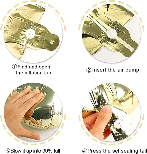 Miniatura 8 de Globo grande de cumpleaños número 4 de 40 pulgadas, globos gigantes del número cuatro 14, 24, 34, 40, 44, 2024, globos grandes de Mylar para