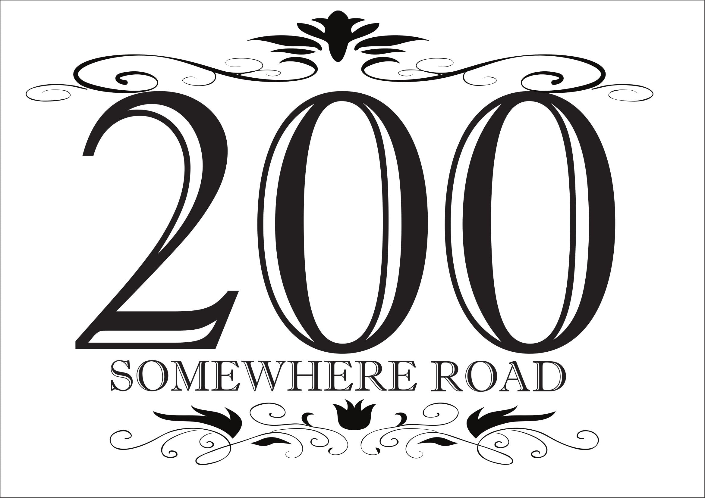 Personalised Wheelie Bin Stickers – Custom House Number & Street Name Labels – Waterproof Vinyl Bin Address Decals – A5 or A6 Sizes – Pack of 4 (A6 (105mm x 148mm), Design 8)