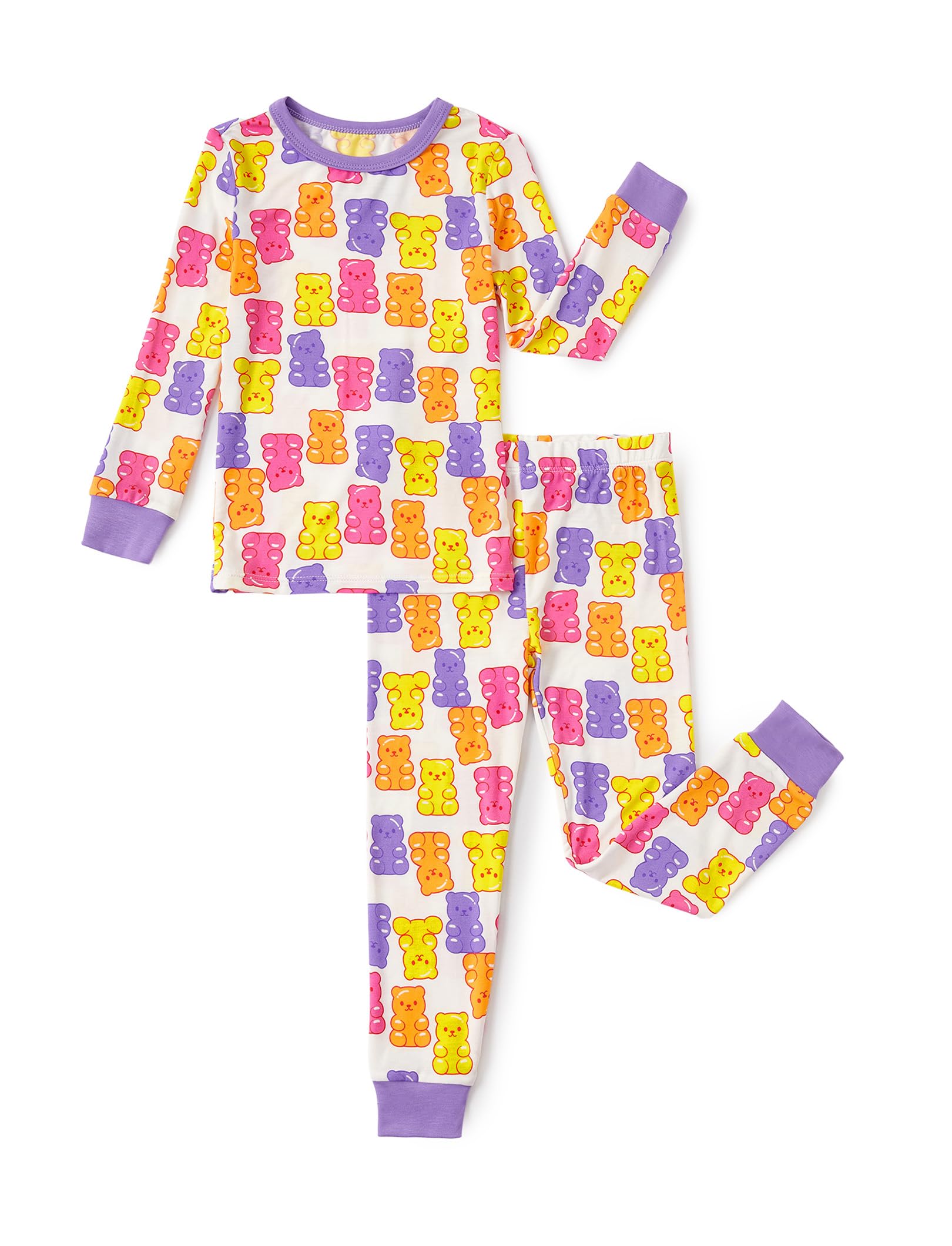 PATPAT Bamboo Viscose Pajama Sets for Toddler Boys &amp; Girls Baby Kids, Ultra-soft Snug fit Pjs Sleepers for Birthday Holiday