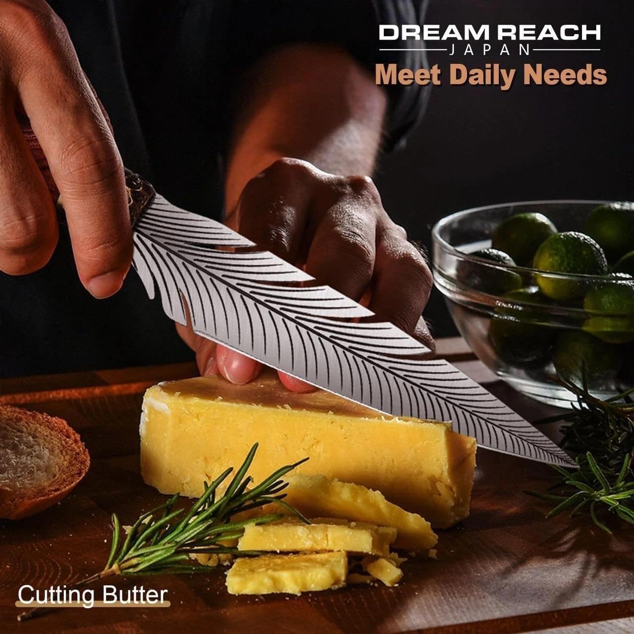 Dream Reach Feather Viking Knife – Hand-Forged Boning Knife with Sheath, 7" High Carbon Steel Butcher Tool for Meat Cutting, Camping BBQ Christmas Gifts for Men Women - Image 2