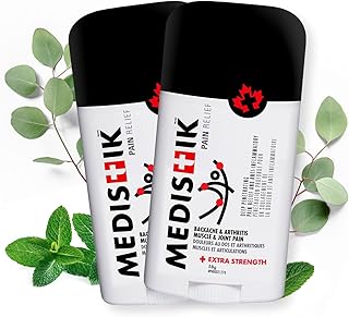 MEDISTIK Extra Strength Pain Relief Stick. Long Lasting Topical Pain Reliever for Backache, Arthritis Muscle & Joint Pain, 58g, Pack of 2