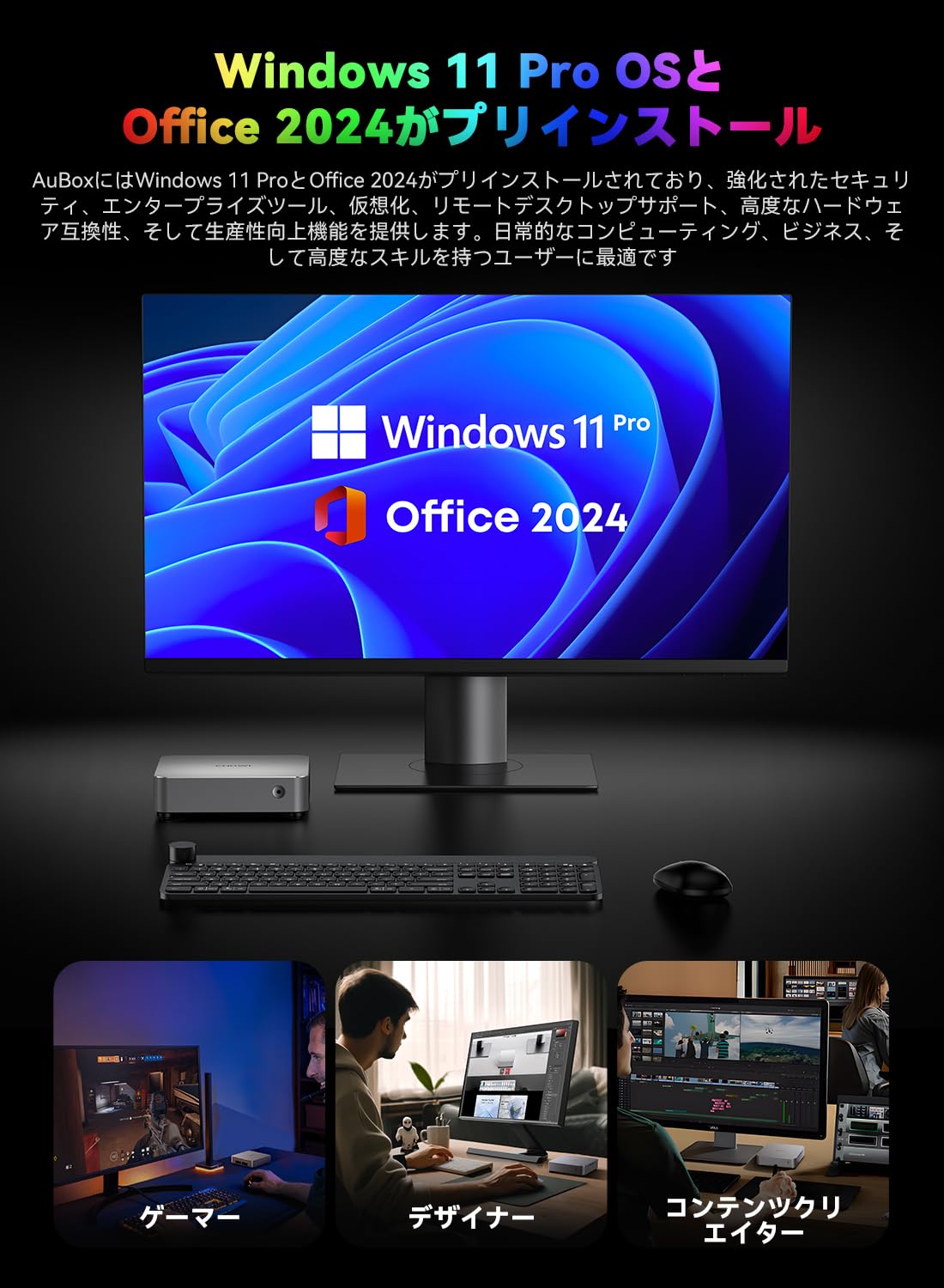 Amazon.co.jp: CHUWIミニPC AuBox モバイルモニター 含むAMD Ryzen 7