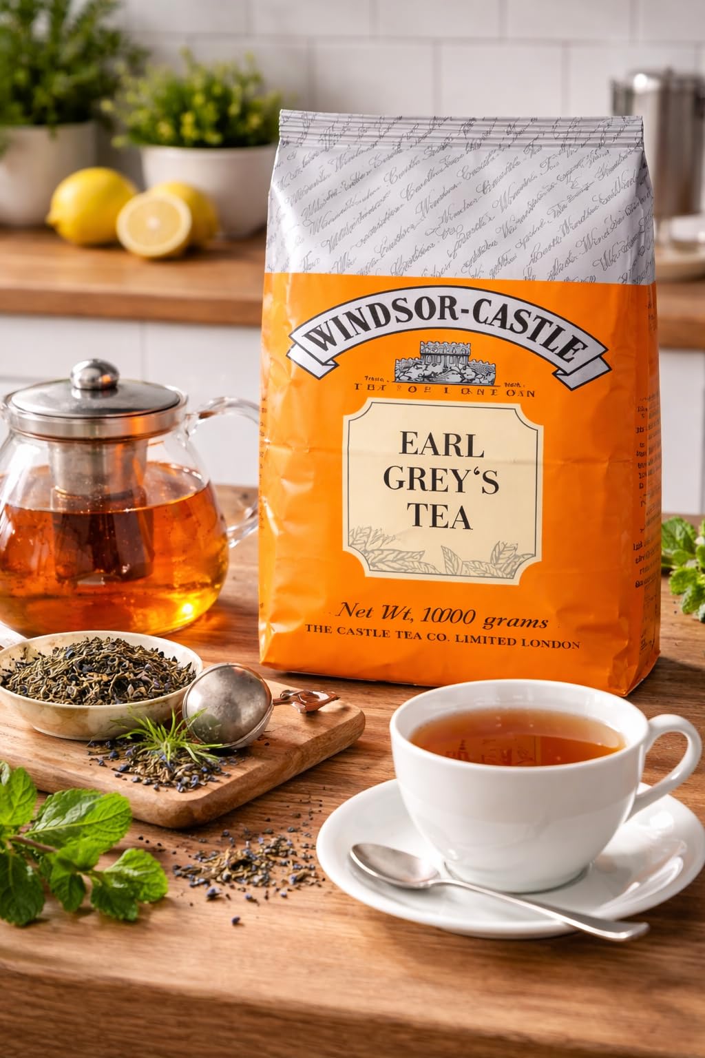 minafood Bundle für Earl Grey Schwarztee 1kg + Notizblock