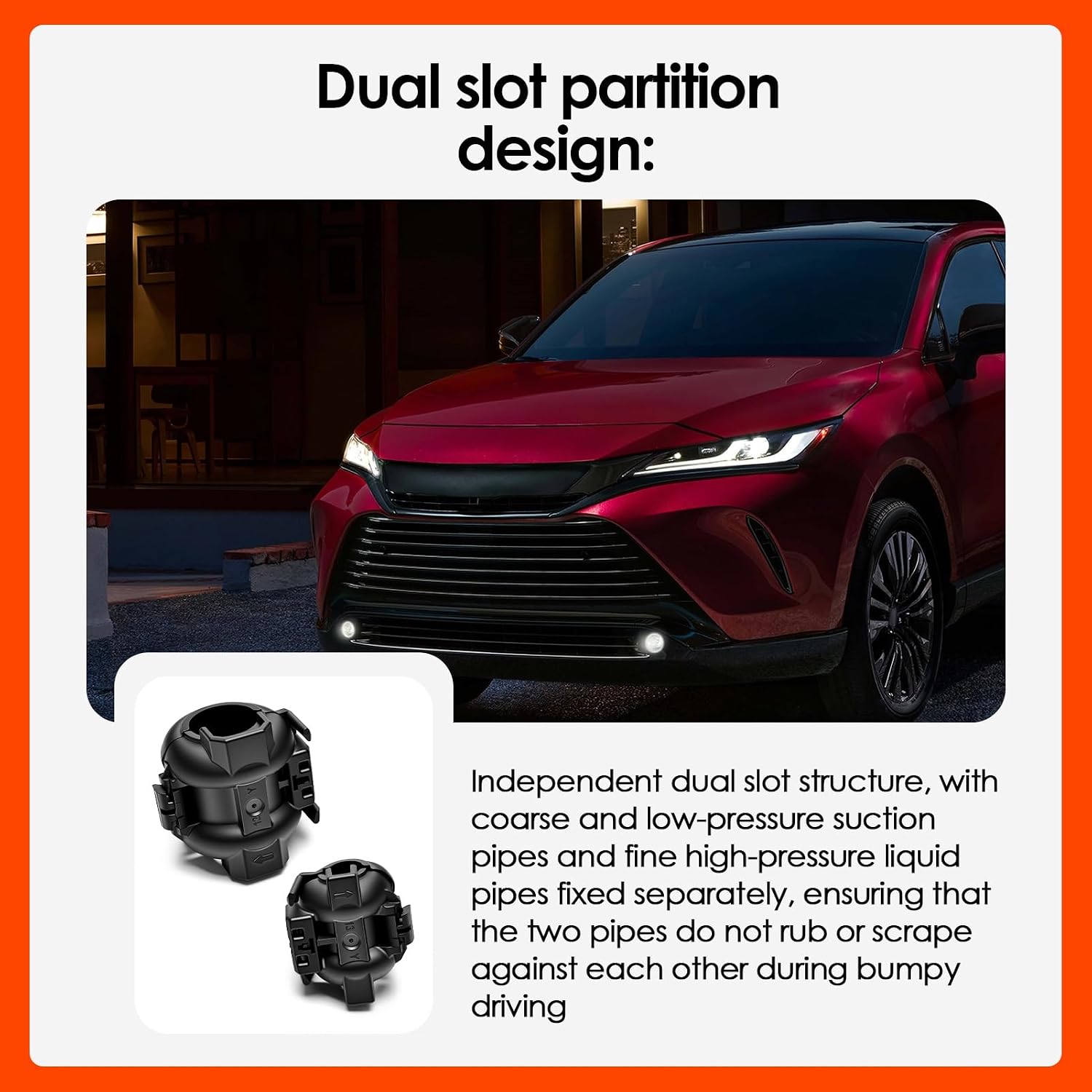 Cooler Refrigerant Pipe Clamp Fits for Toyota Most Japanese Cars, Replace 88718-02170 88718-2D150 88718-02160 88718-2D140