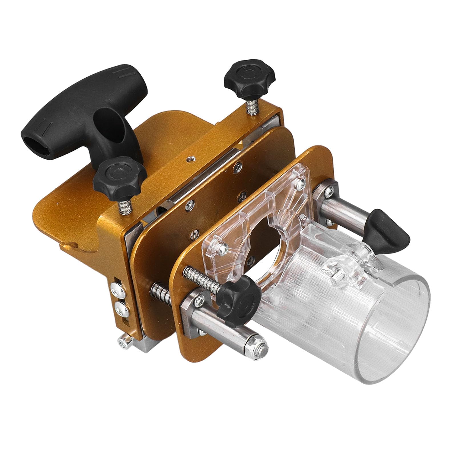 Mortasatrice 2 in 1, Localizzatore di scanalature per fresatrice per legno, Mortasa e tenone regolabili in acciaio inossidabile con personalizzazione larghezza profondità altezza,