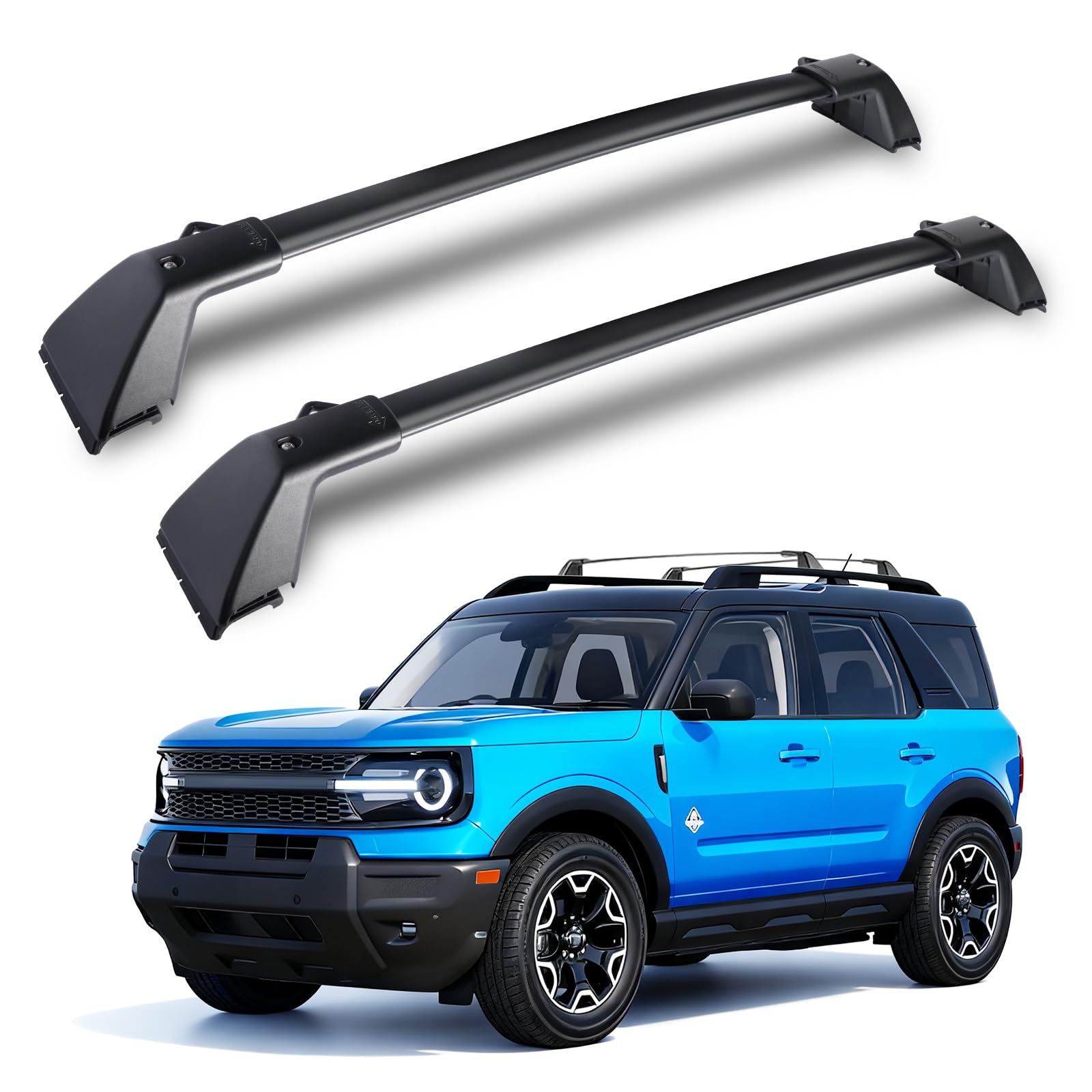 LINGHANG 265 LBS Roof Rack Cross Bars Compatible with Ford Bronco Sport Base 2021-2025, Bigbend 2021-2025, Aluminum Heavy Duty Cargo Crossbar Outer