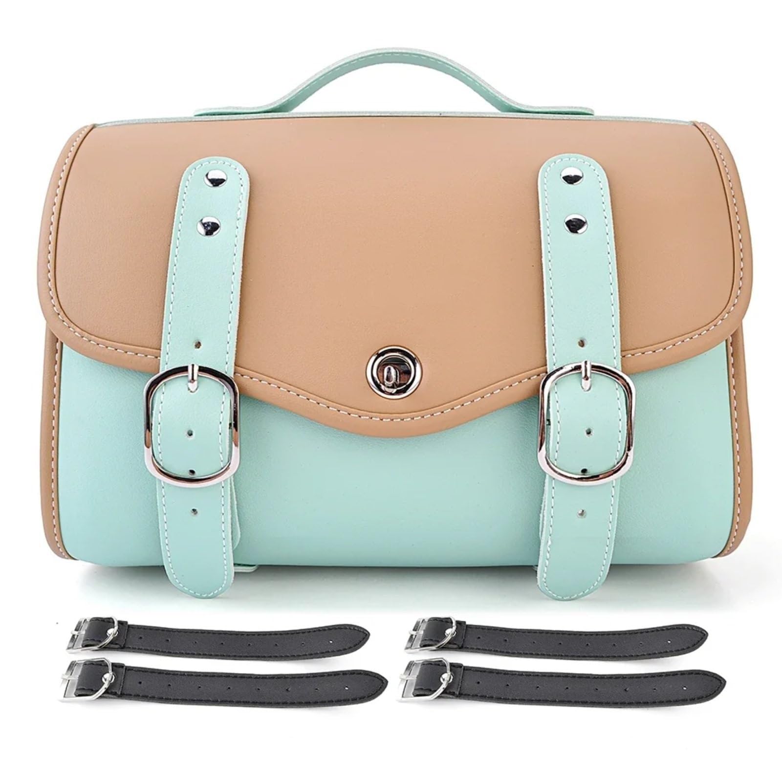 Bolsa de sillín Motocicleta Compatible Con 1 Bolsa De Almacenamiento Para Equipaje De Motocicleta, Bolsas Laterales, Bolsa De Herramientas, Bolsas De Sillín Y Bolsa Para El Asiento Trasero(Green)